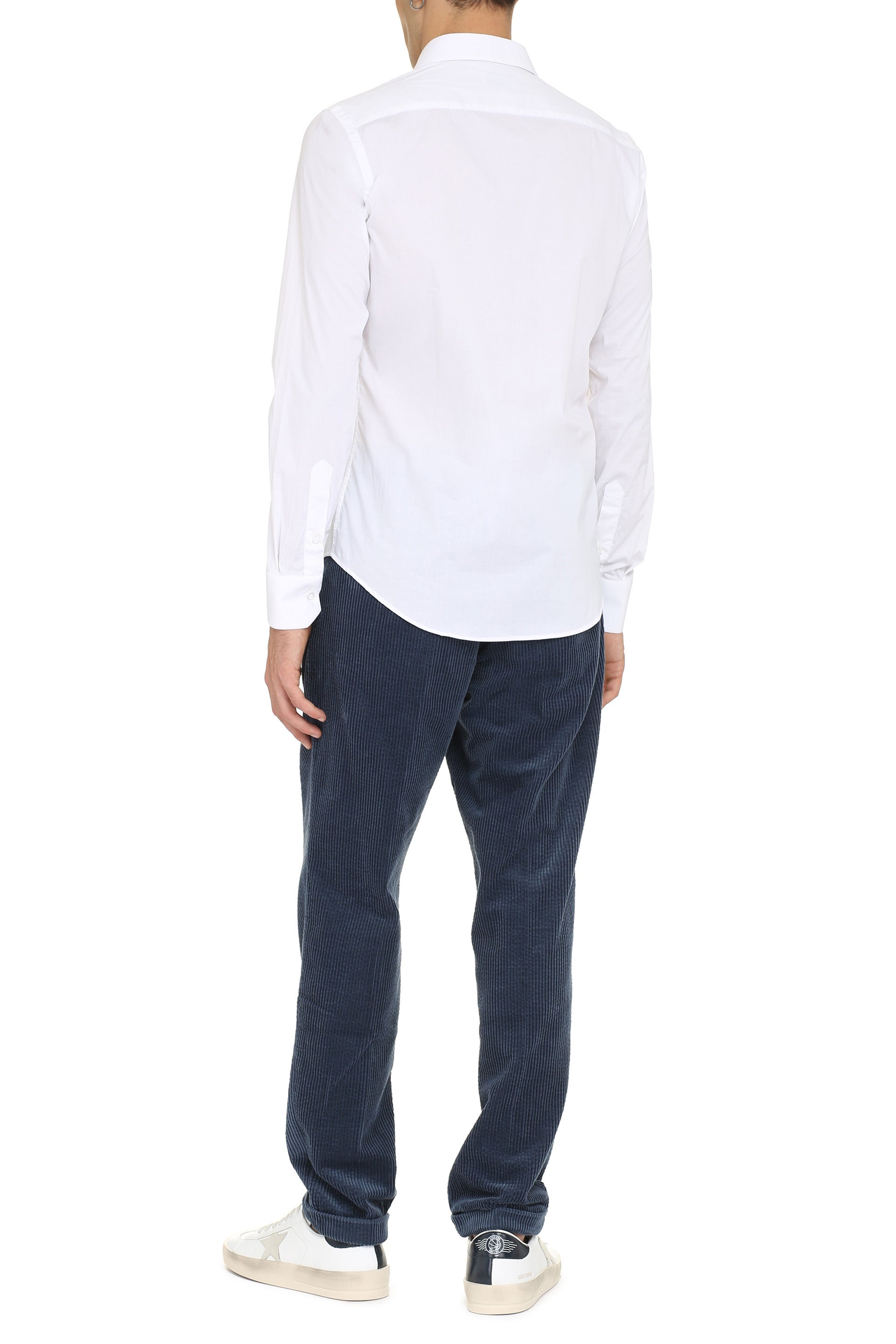 The Alphabet Stretch Cotton Shirt — White, view 4