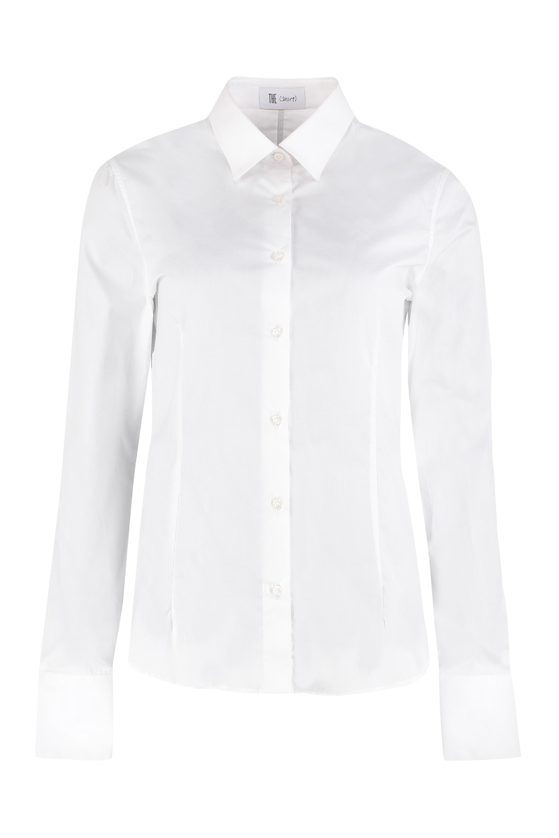 The Alphabet Stretch Cotton Shirt — White by The Alphabet