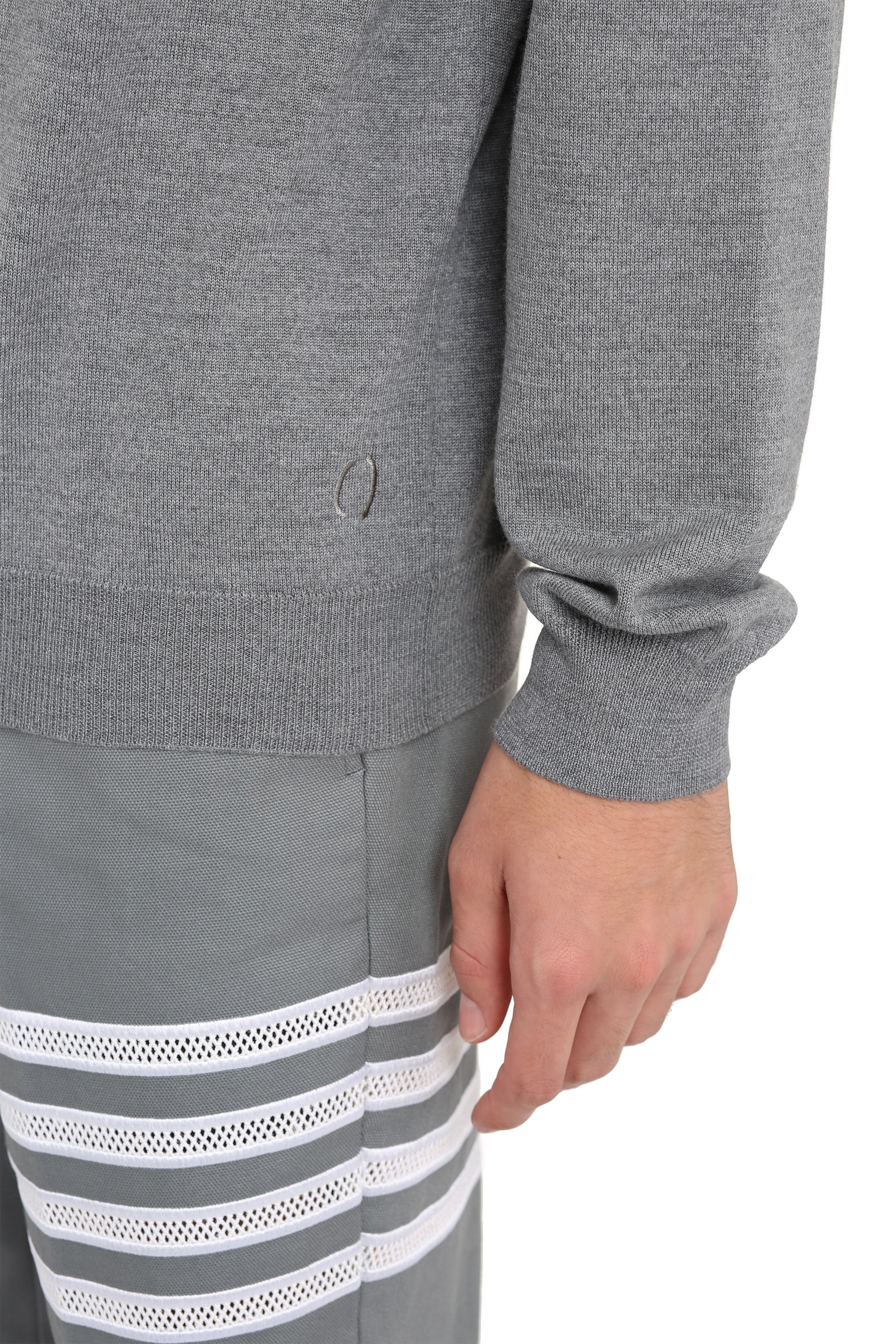 The Alphabet Wool Turtleneck Sweater — Gray, view 5
