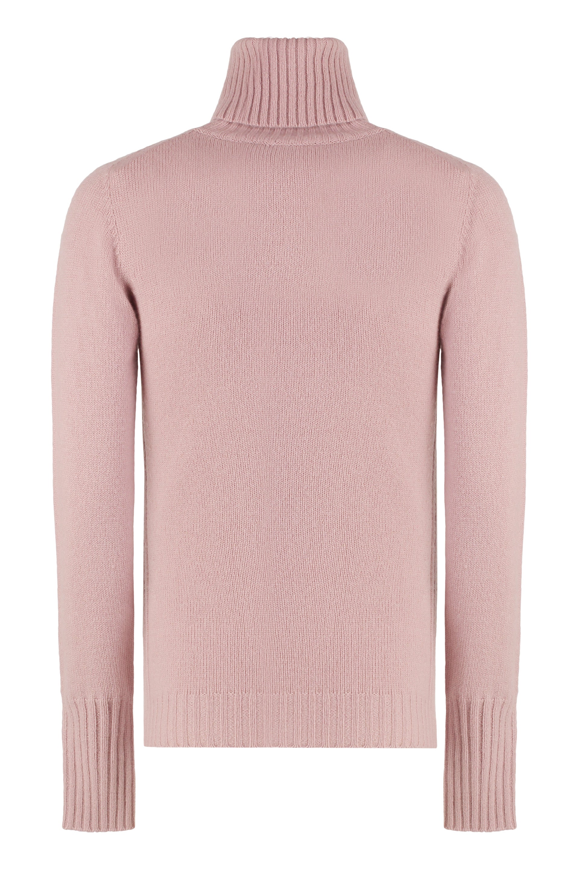 The Alphabet Cashmere Turtleneck Sweater — Pink, view 2