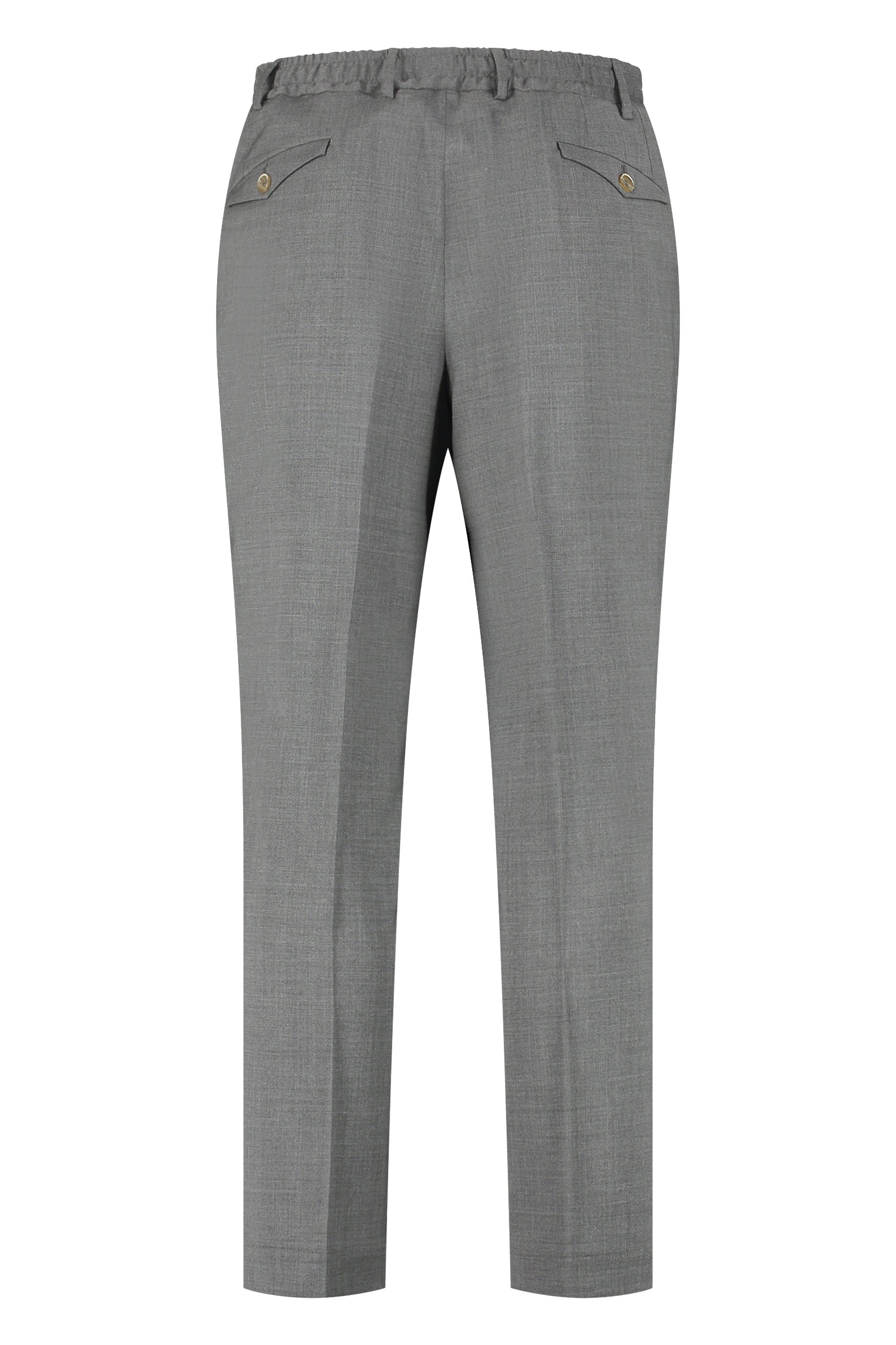 The Alphabet Tailored Wool-Blend Trousers — Gray, view 2