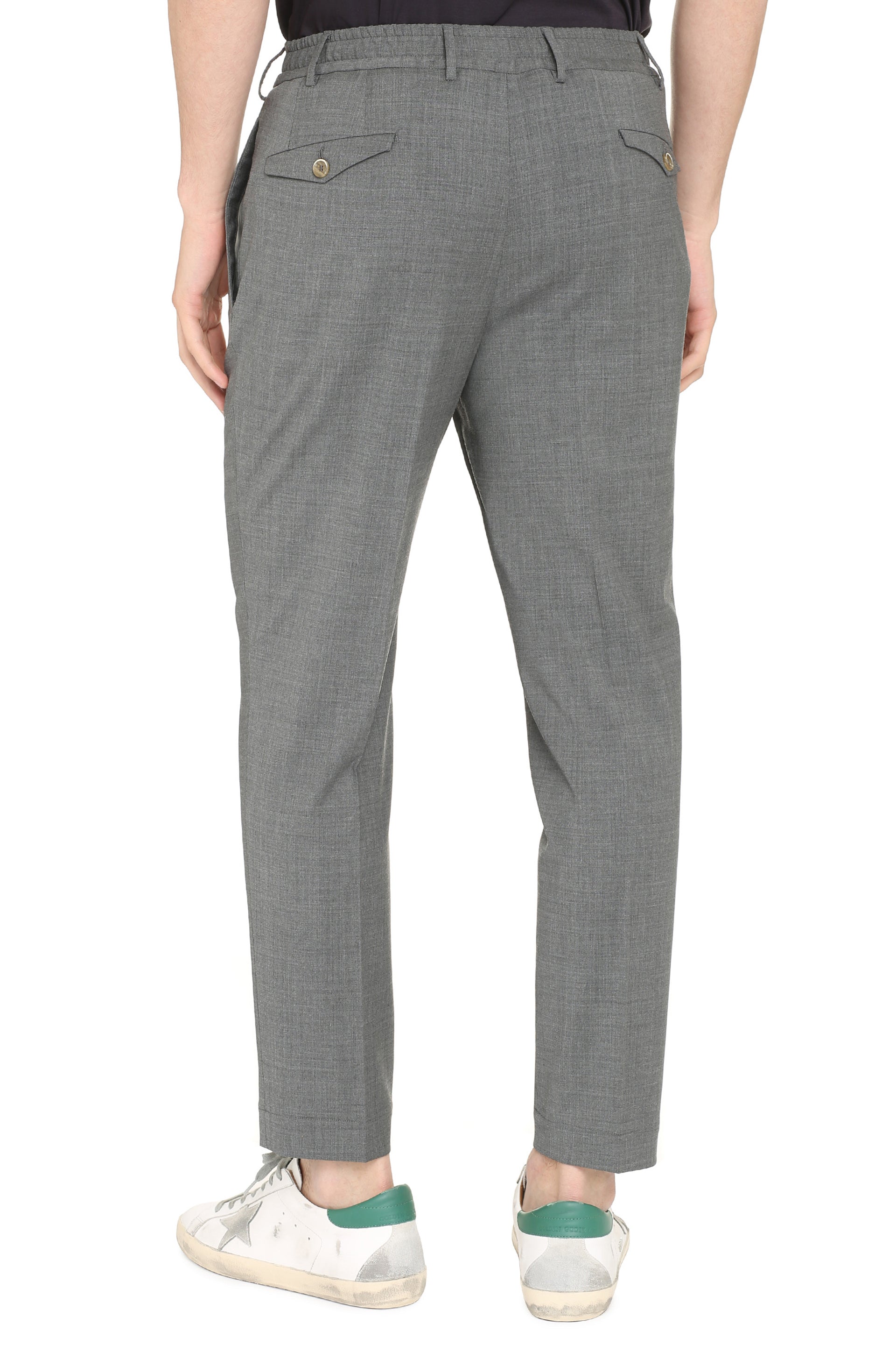 The Alphabet Tailored Wool-Blend Trousers — Gray, view 4