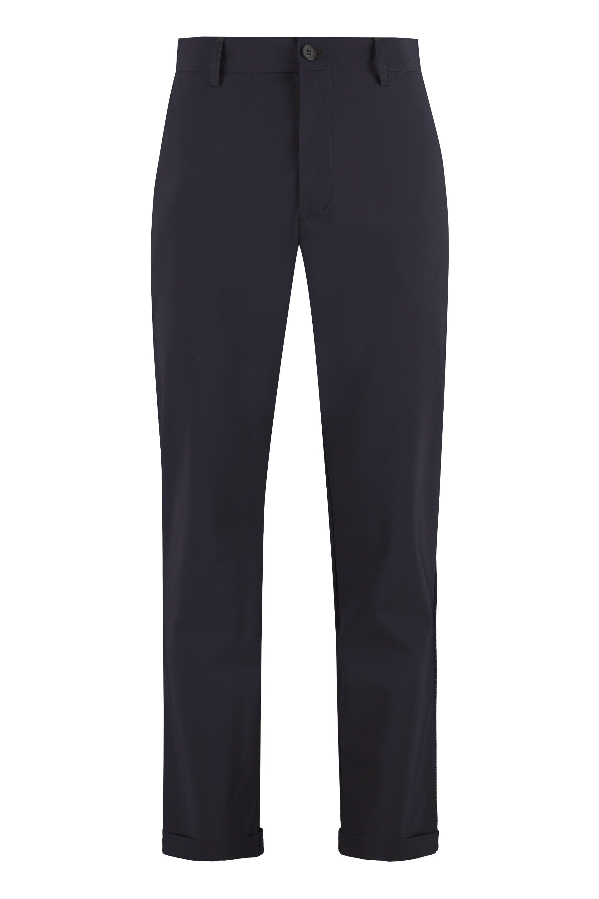 The Alphabet Tailored Navy Polyamide Trousers — Navy by The Alphabet