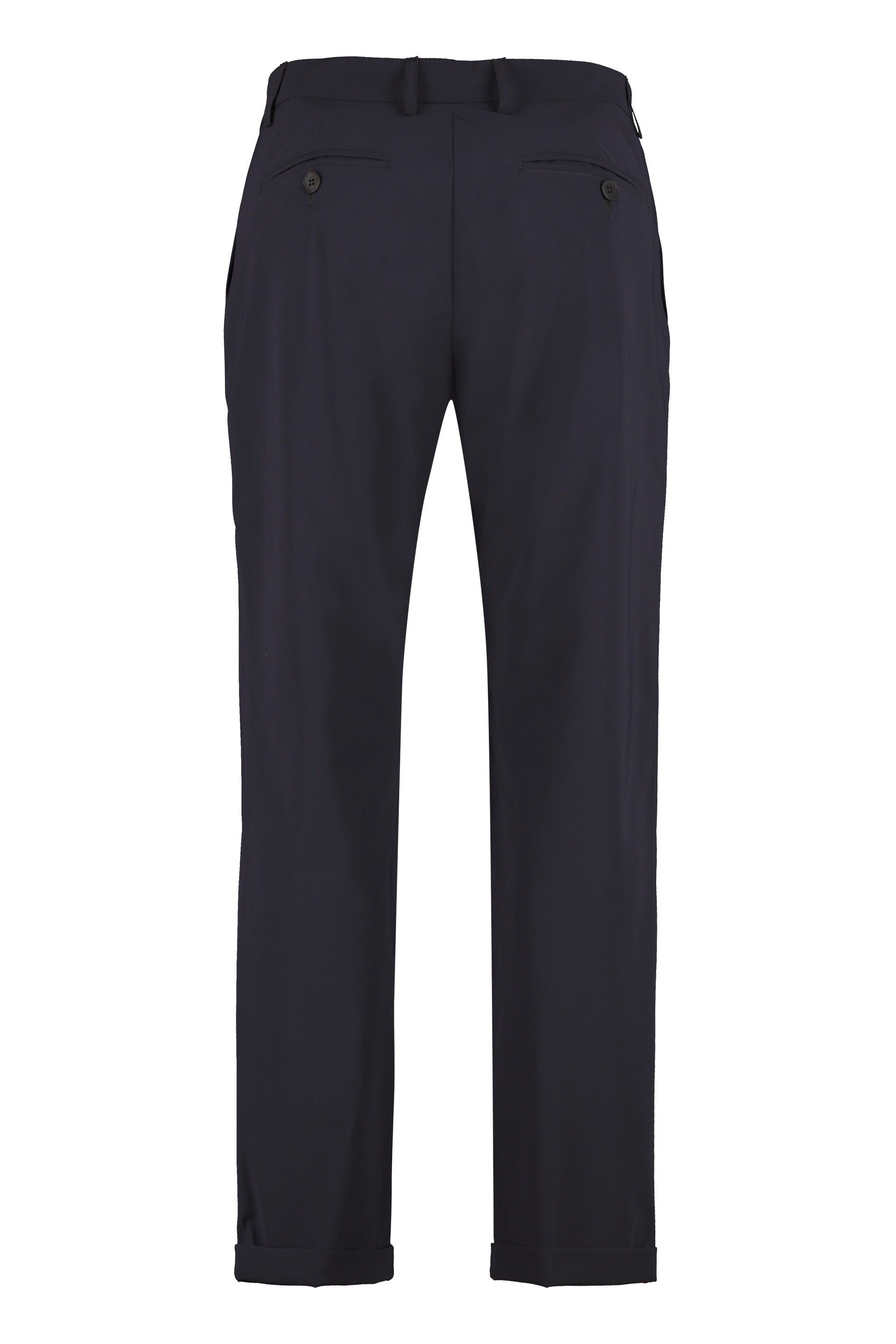 The Alphabet Tailored Navy Polyamide Trousers — Navy, view 2