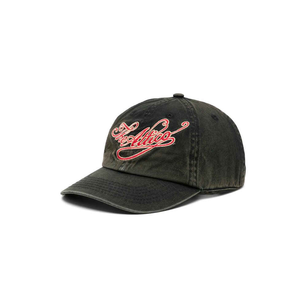 The Attico 261WAC00041 Logo-Embroidered Baseball Cap — Black by The Attico