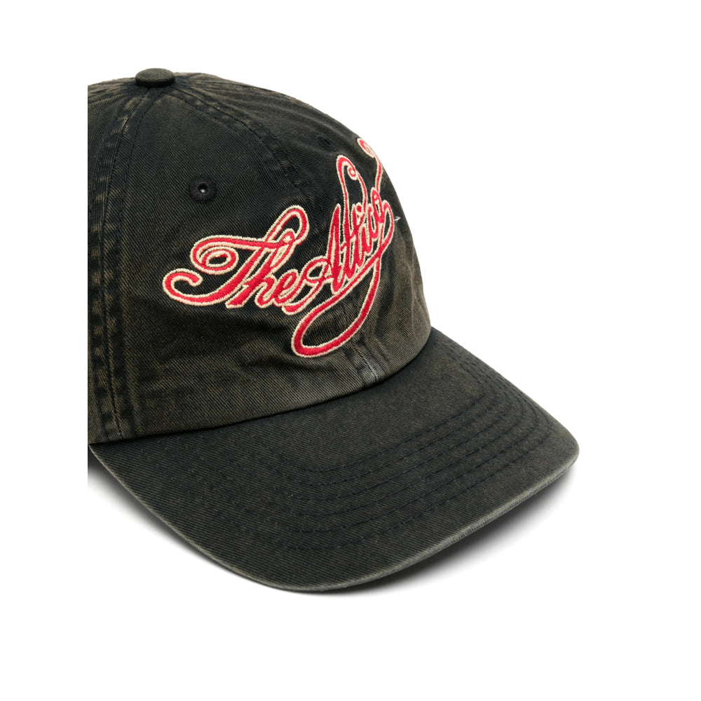 The Attico 261WAC00041 Logo-Embroidered Baseball Cap — Black, view 2