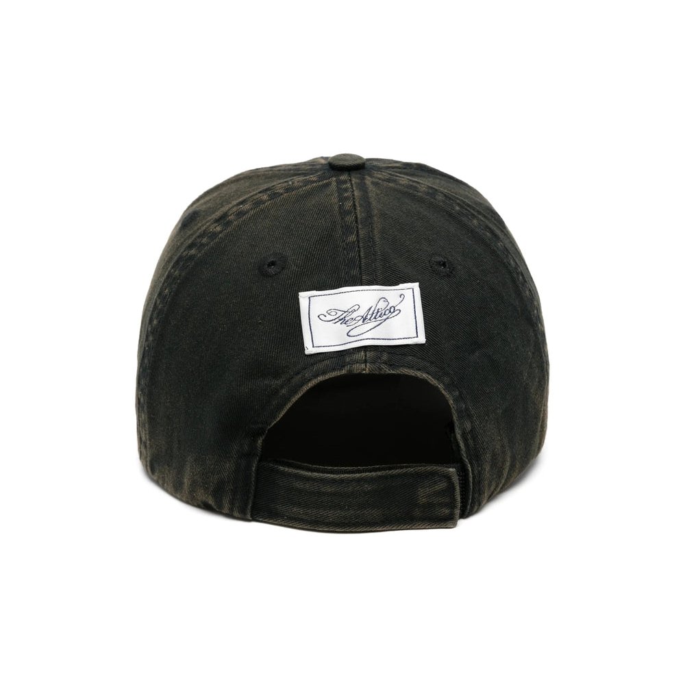 The Attico 261WAC00041 Logo-Embroidered Baseball Cap — Black, view 3