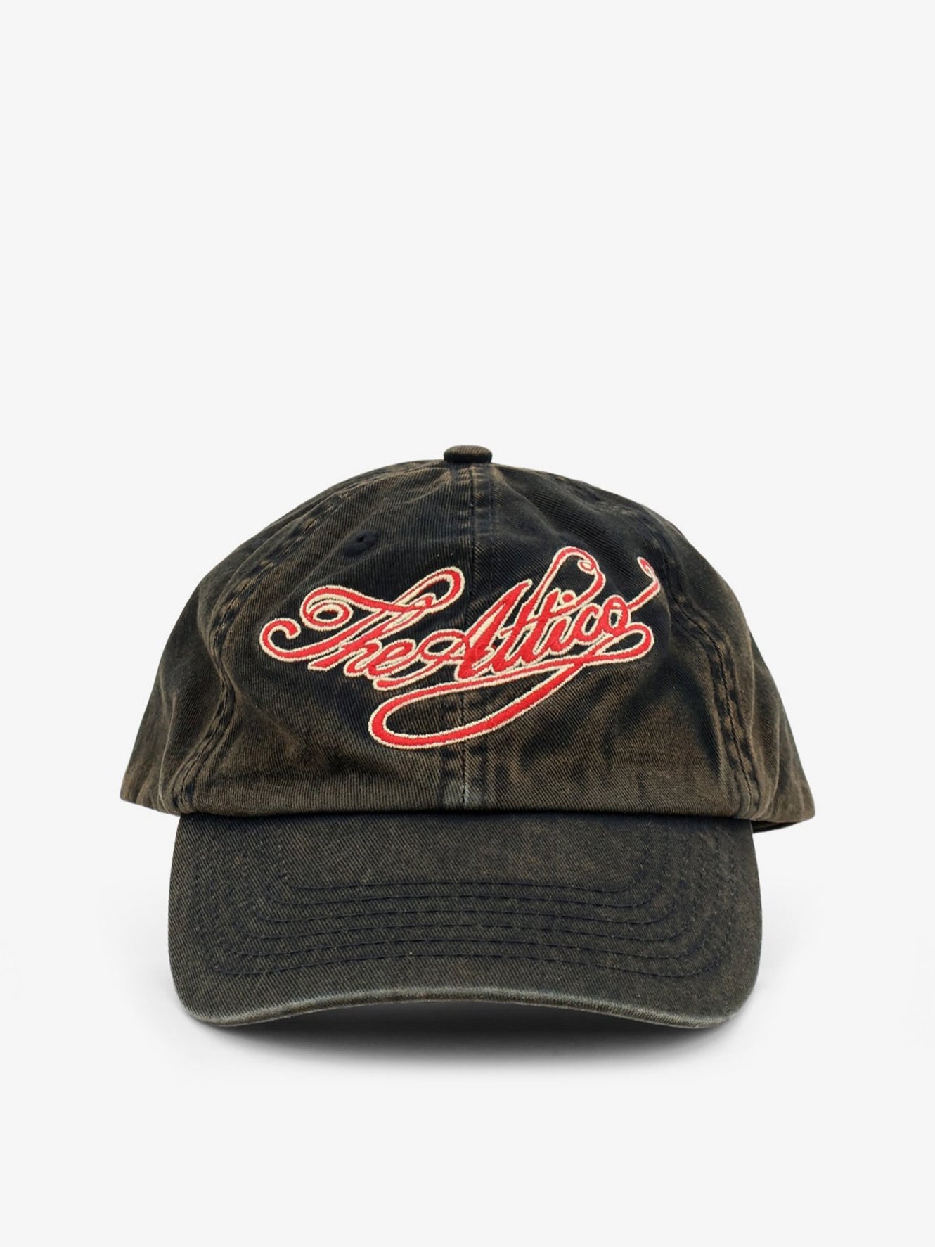 The Attico 261WAC00041 Embroidered Logo Cotton Baseball Cap — Black by The Attico