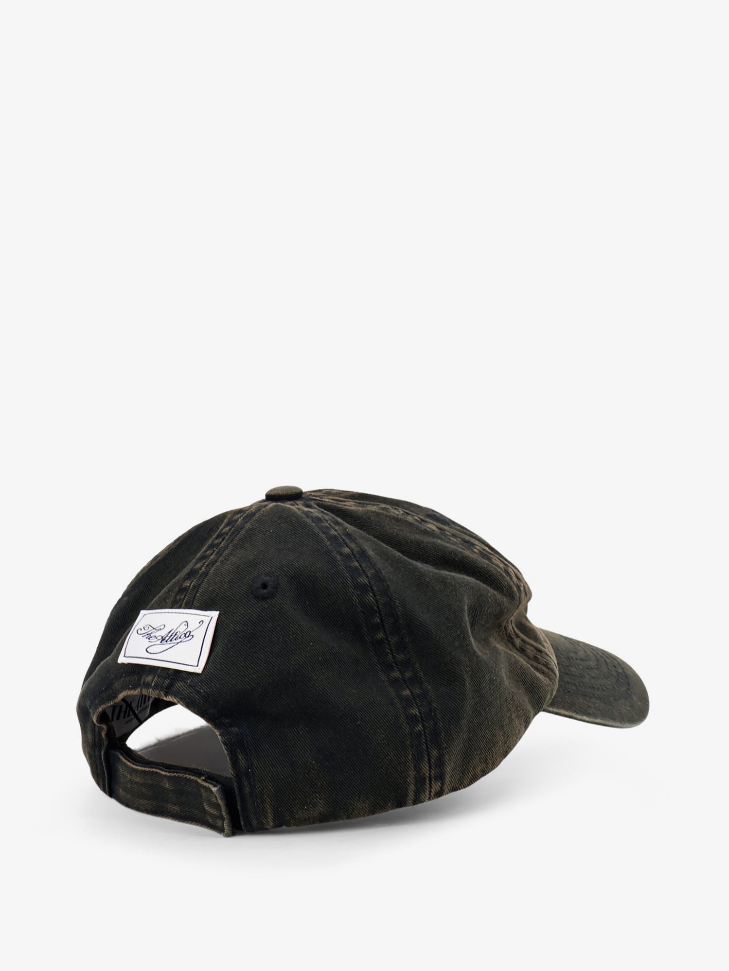 The Attico 261WAC00041 Embroidered Logo Cotton Baseball Cap — Black, view 3