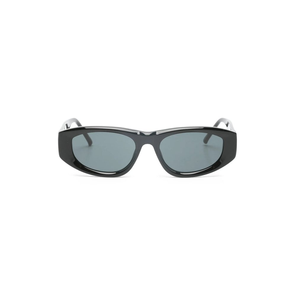 The Attico ATTICO80C1SUN Oval Acetate Frame Sunglasses — Black by The Attico
