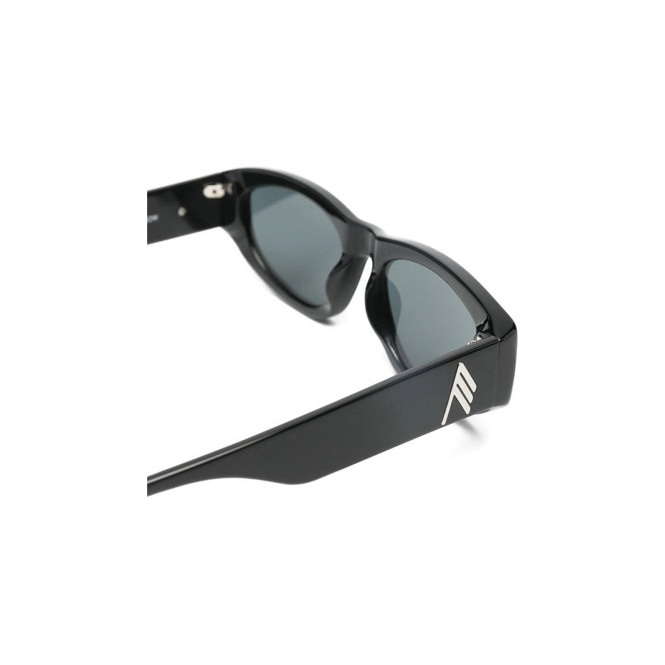 The Attico ATTICO80C1SUN Oval Acetate Frame Sunglasses — Black, view 2