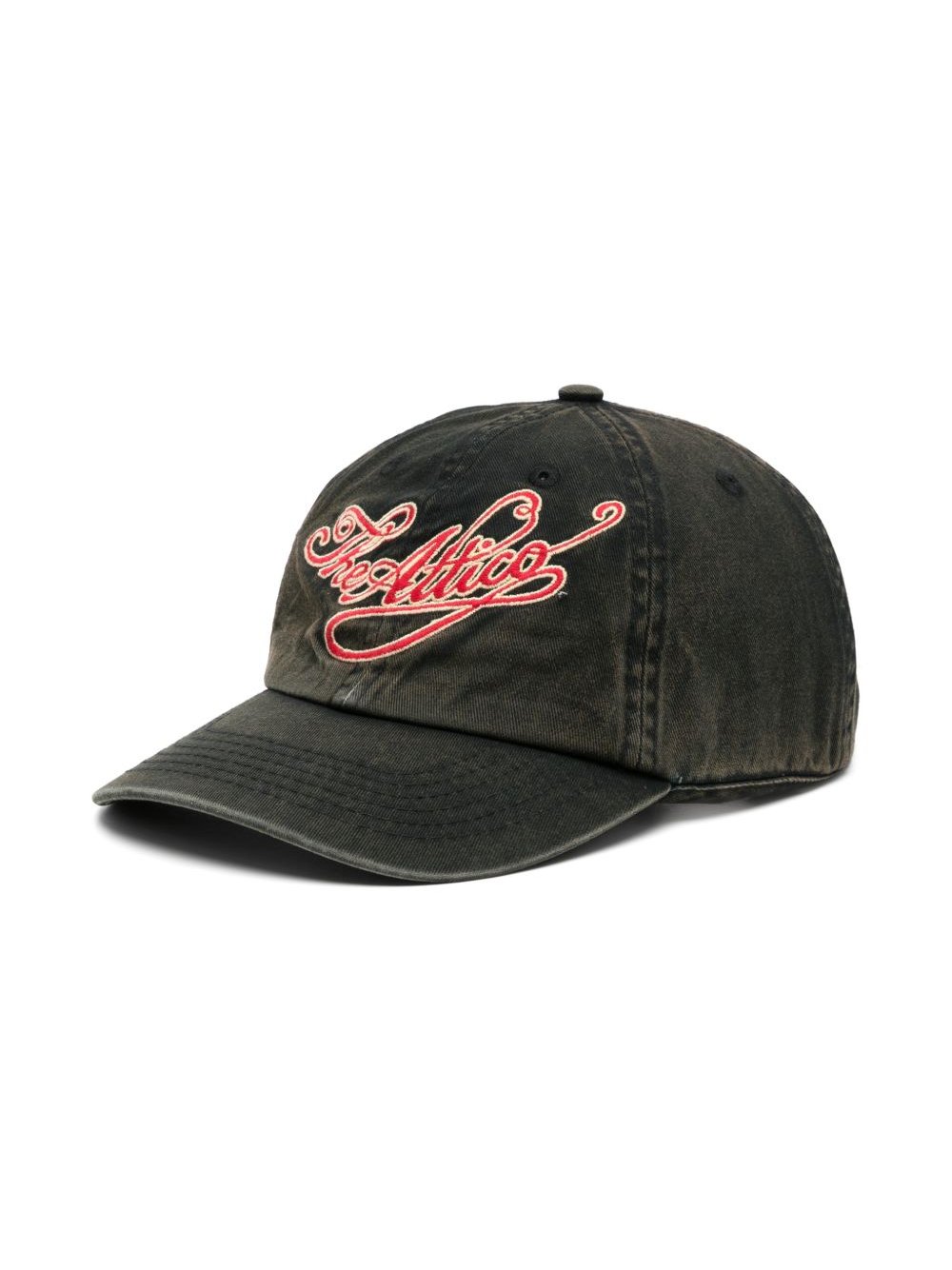 The Attico Logo-Embroidered Baseball Cap — Black by The Attico