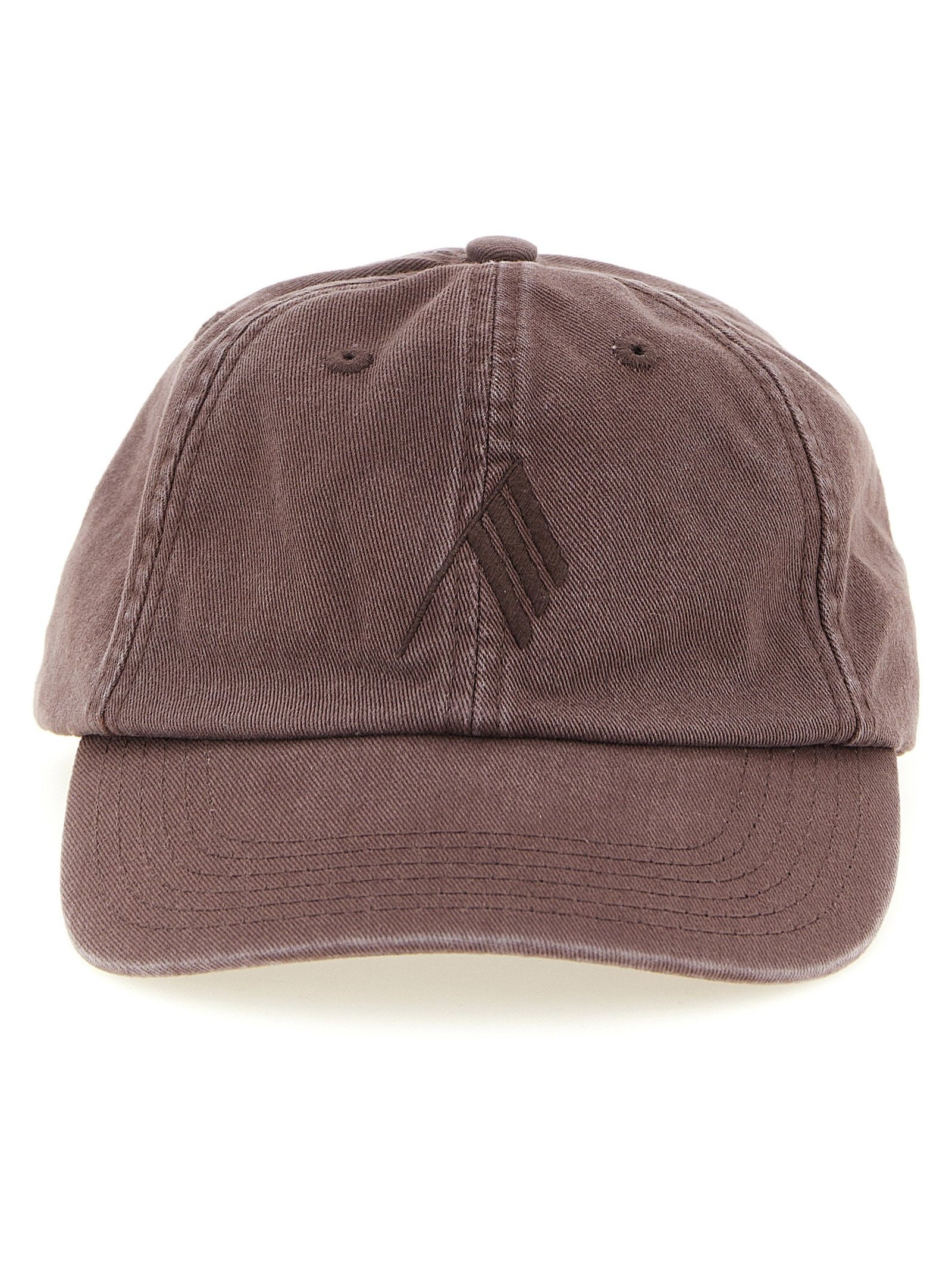 The Attico Tone-on-Tone Logo Canvas Baseball Cap — taupe by The Attico