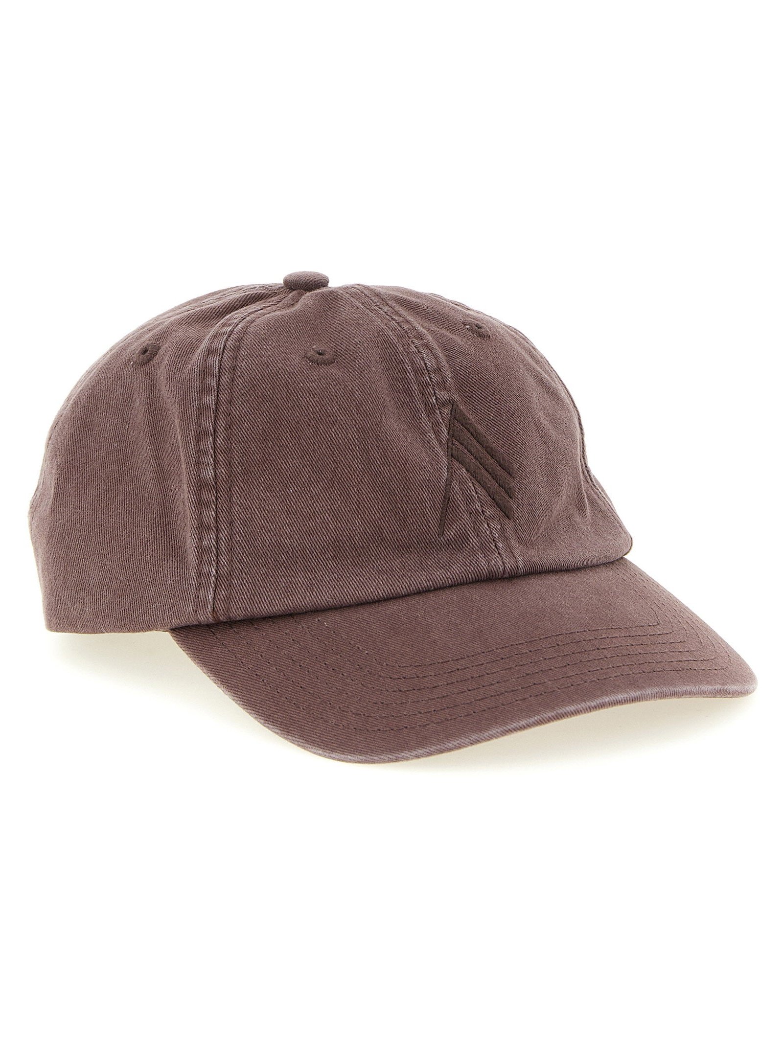The Attico Tone-on-Tone Logo Canvas Baseball Cap — taupe, view 2