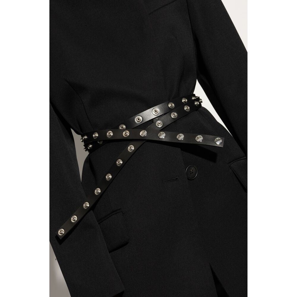The Attico Calf Leather Belt — Black, view 4