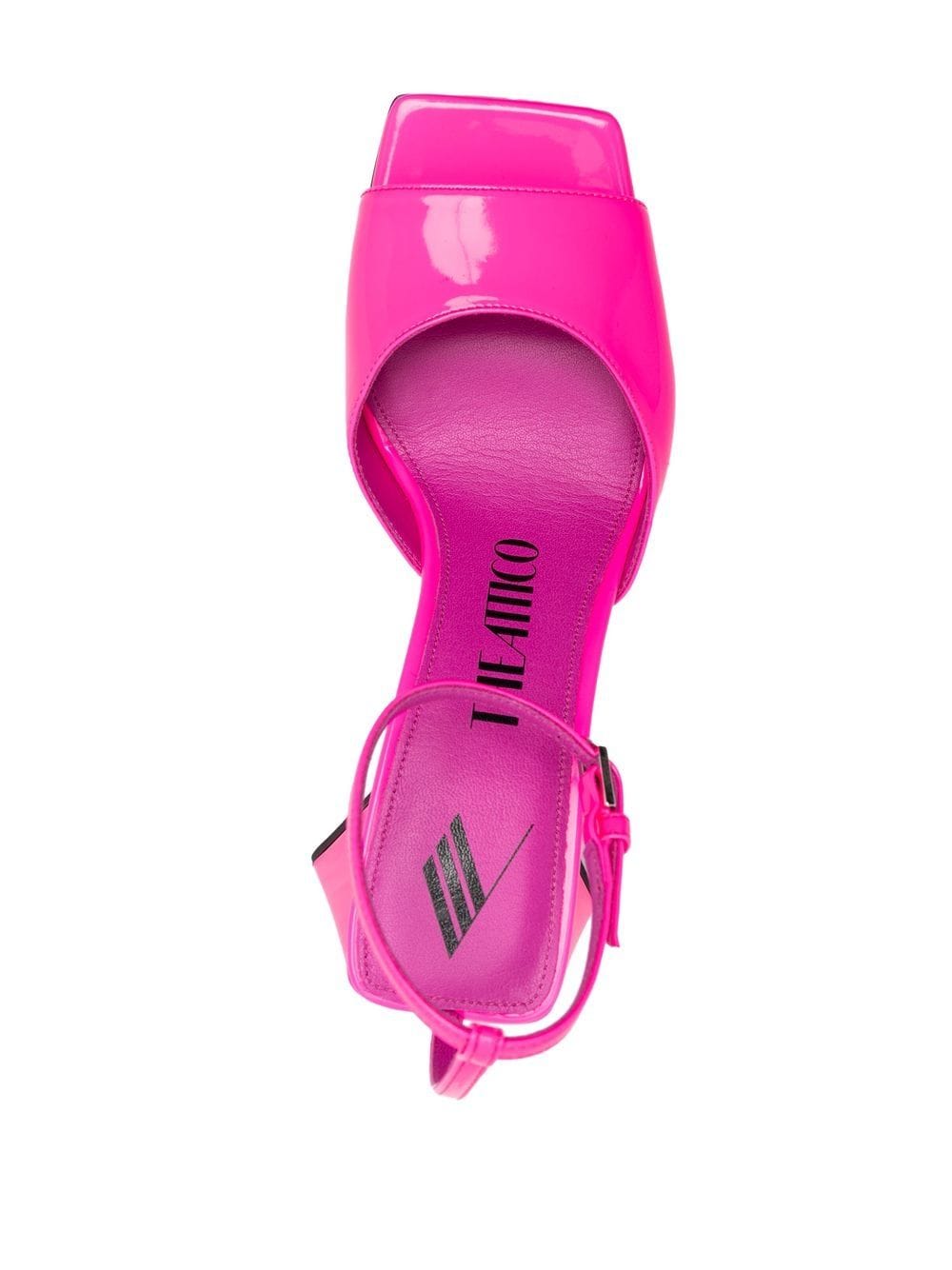 The Attico Piper Heel Sandal — Magenta, view 3