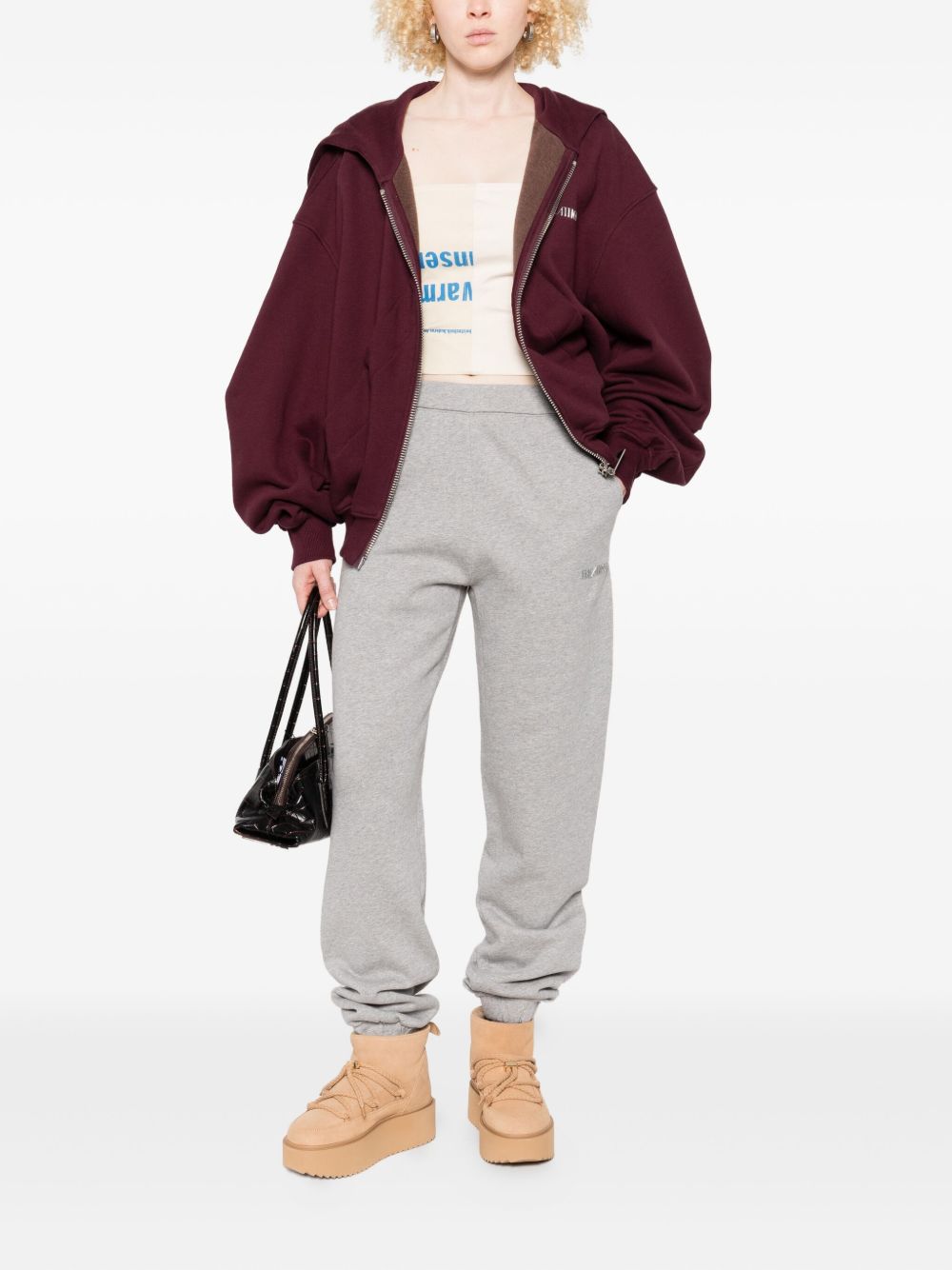 The Attico Cotton Joggers — Grey, view 4