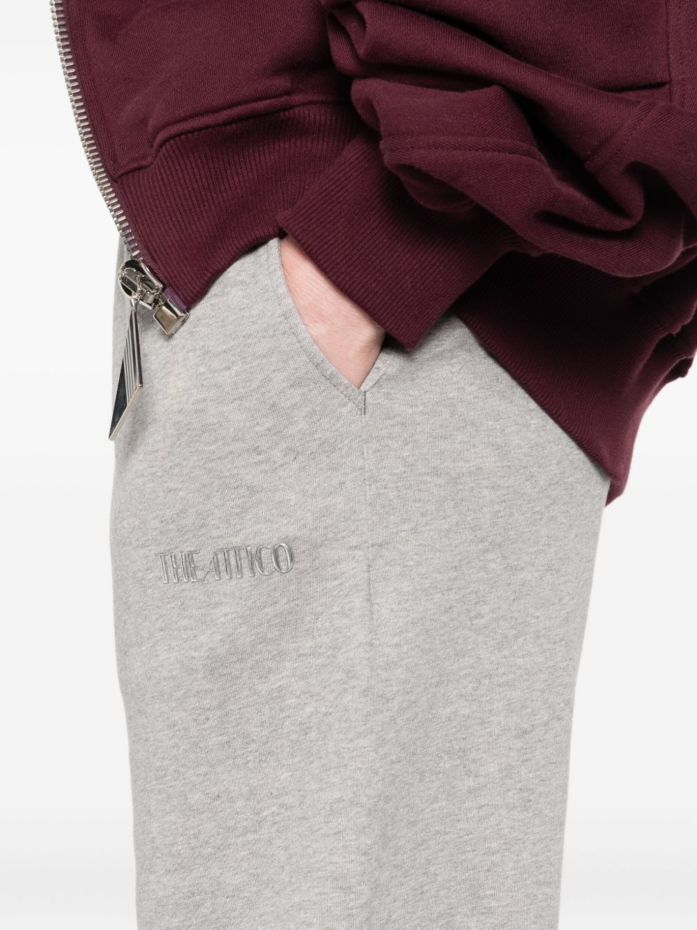 The Attico Cotton Joggers — Grey, view 5