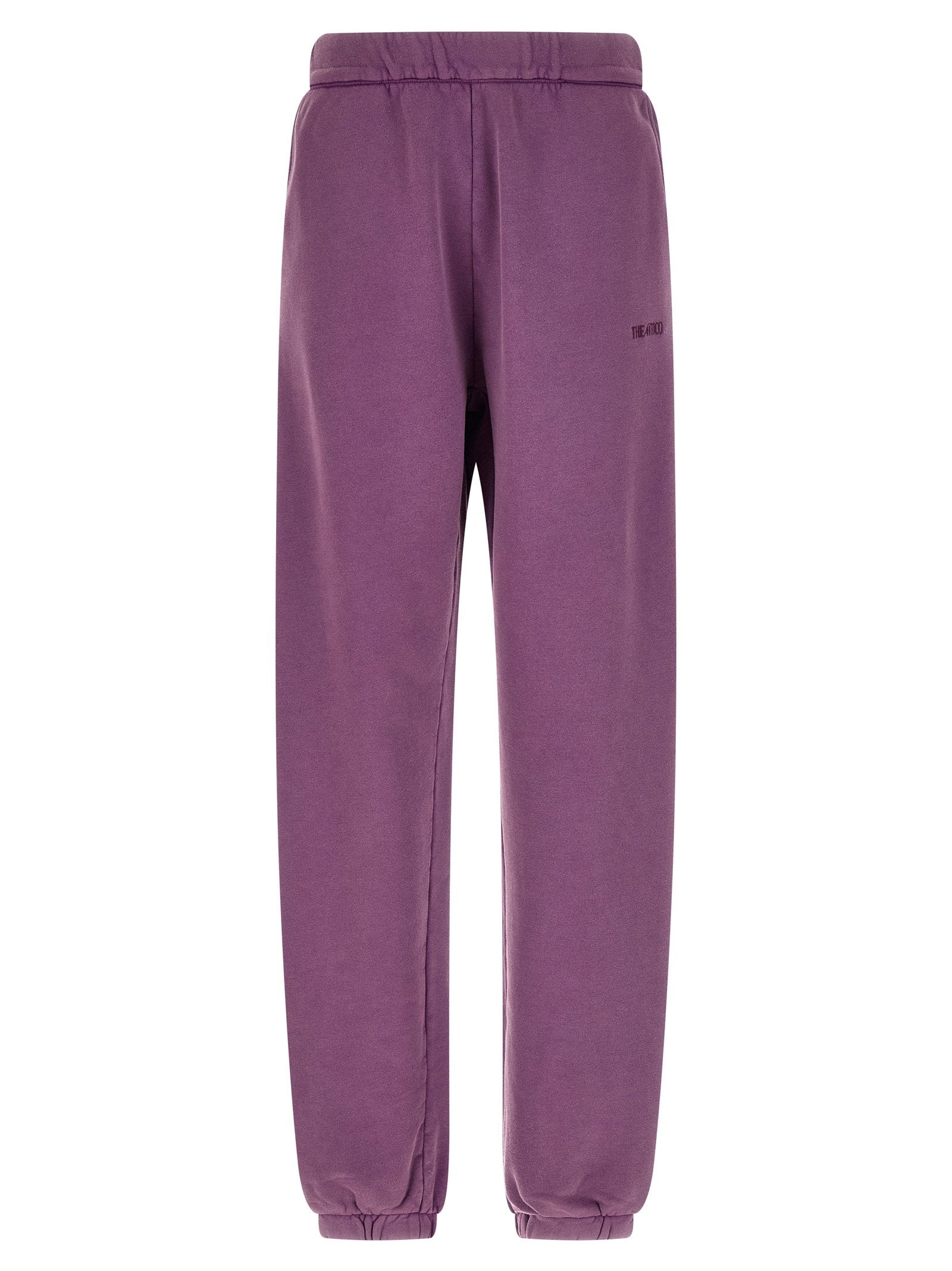 The Attico Logo Embroidery Fleece Joggers — Purple by The Attico