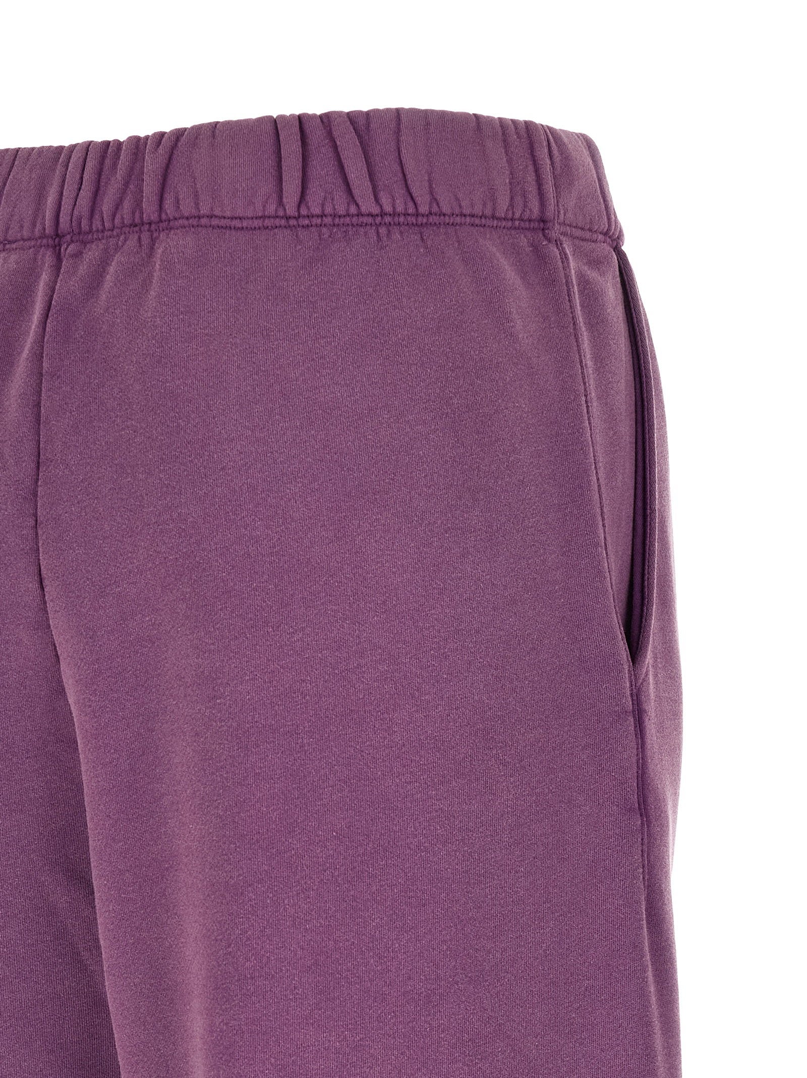 The Attico Logo Embroidery Fleece Joggers — Purple, view 4