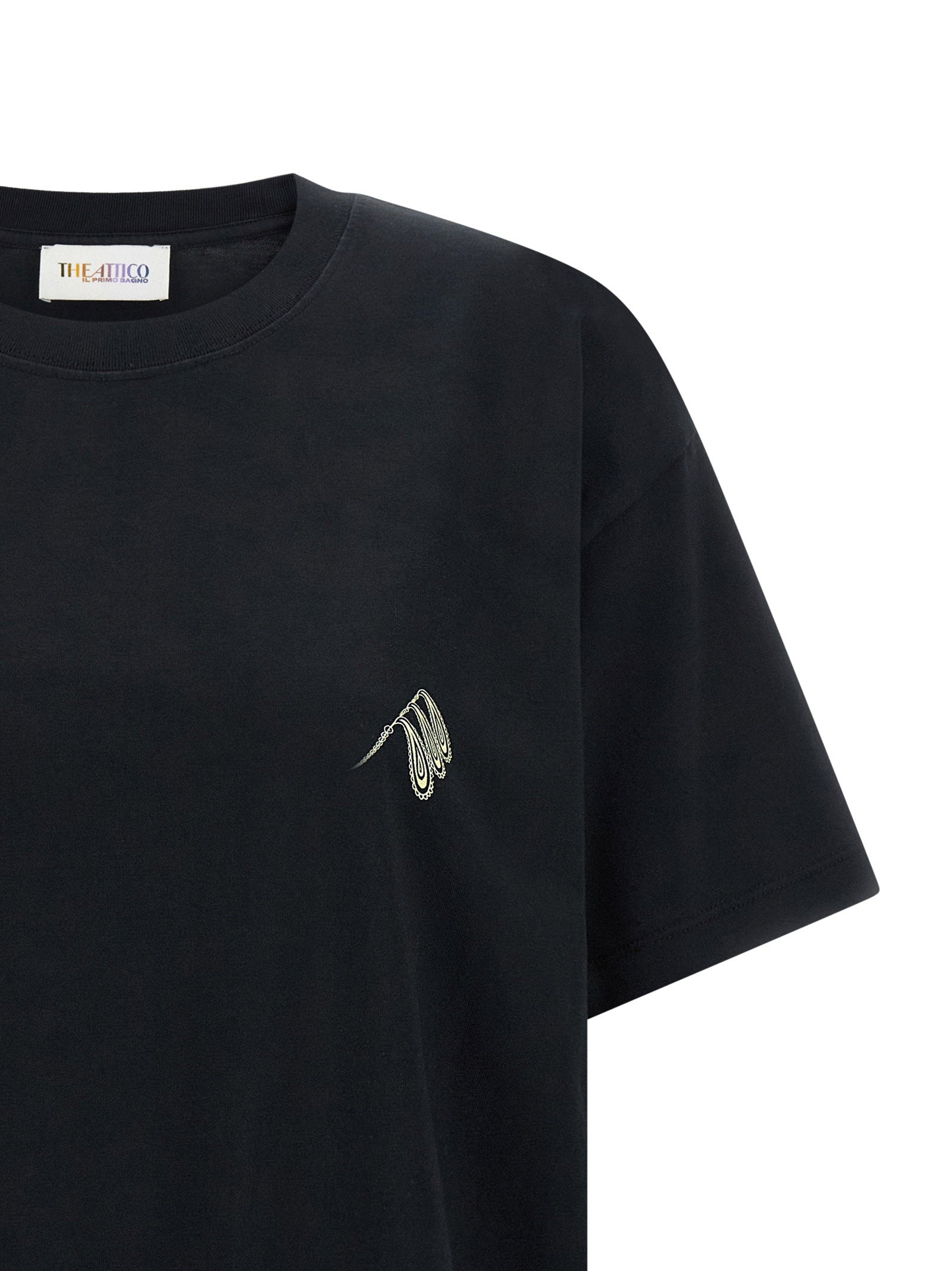 The Attico Il Primo Bagno T-shirt — Black, view 3