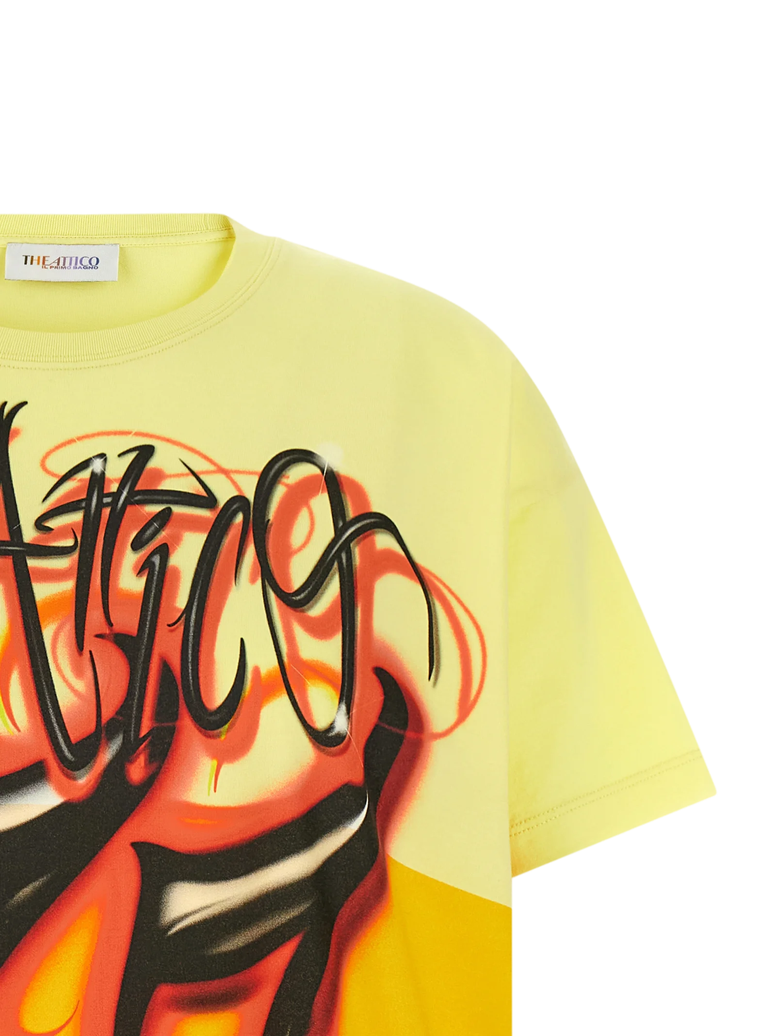 The Attico Il Primo Bagno T-Shirt — Yellow, view 3