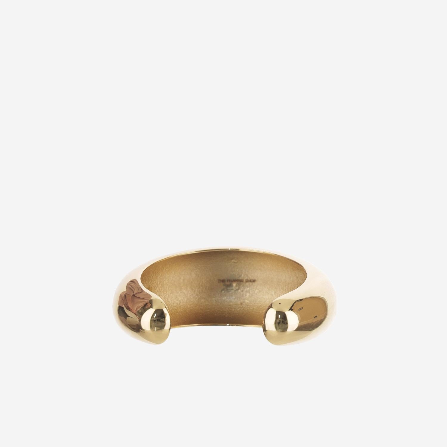 The Frankie Shop Rigid Brass Bracelet — Gold, view 3