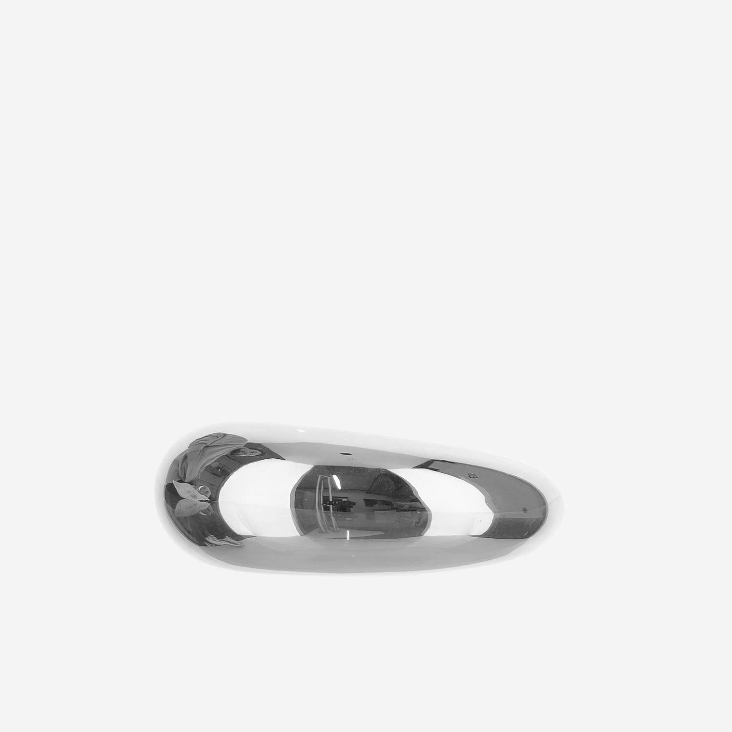 The Frankie Shop Polished Rigid Brass Bracelet — Silver, view 2