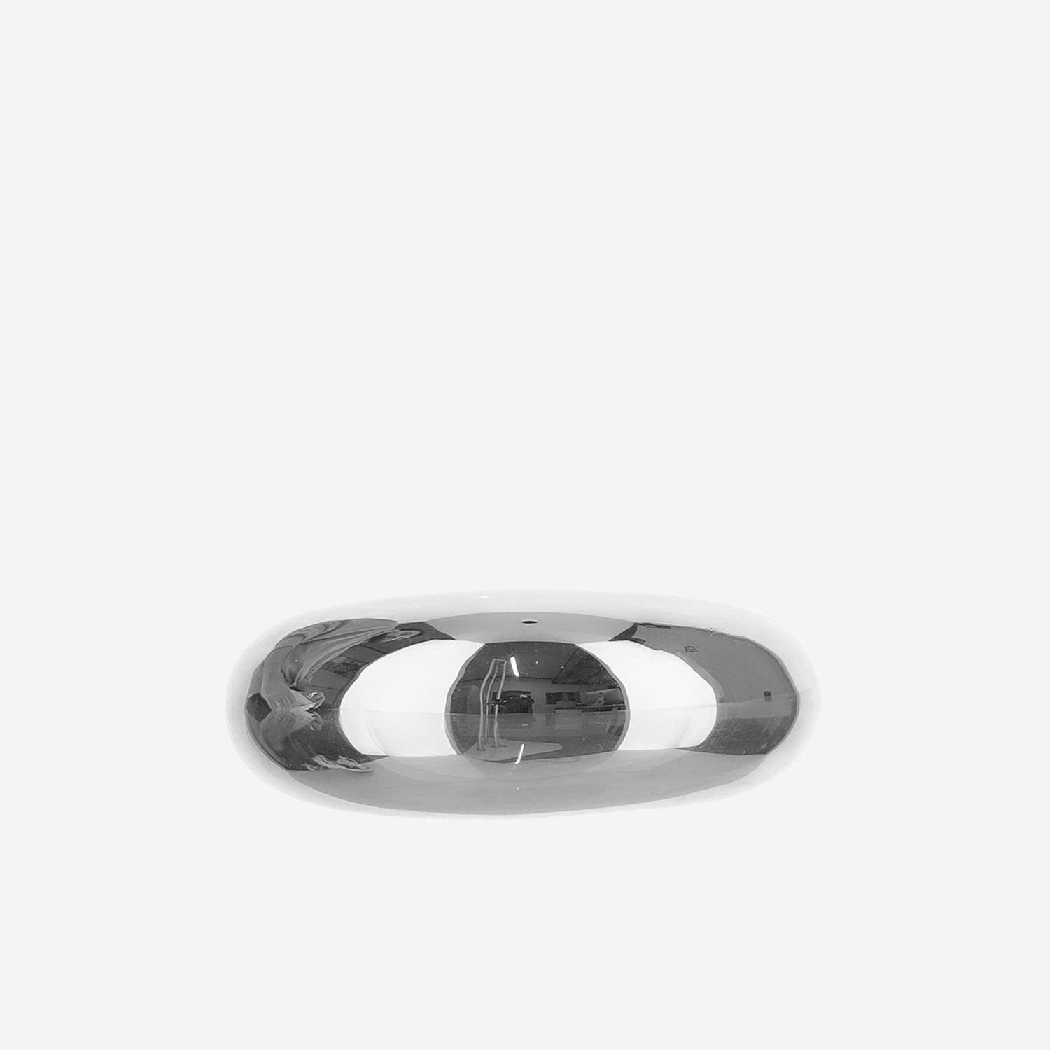 The Frankie Shop Polished Rigid Brass Bracelet — Silver, view 4