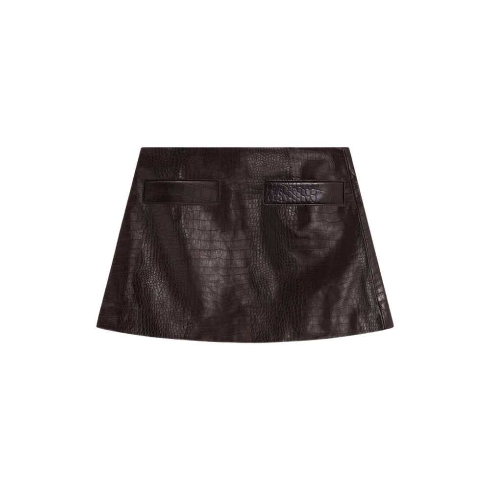 The Frankie Shop Dkbro Skirt — Brown by The Frankie Shop