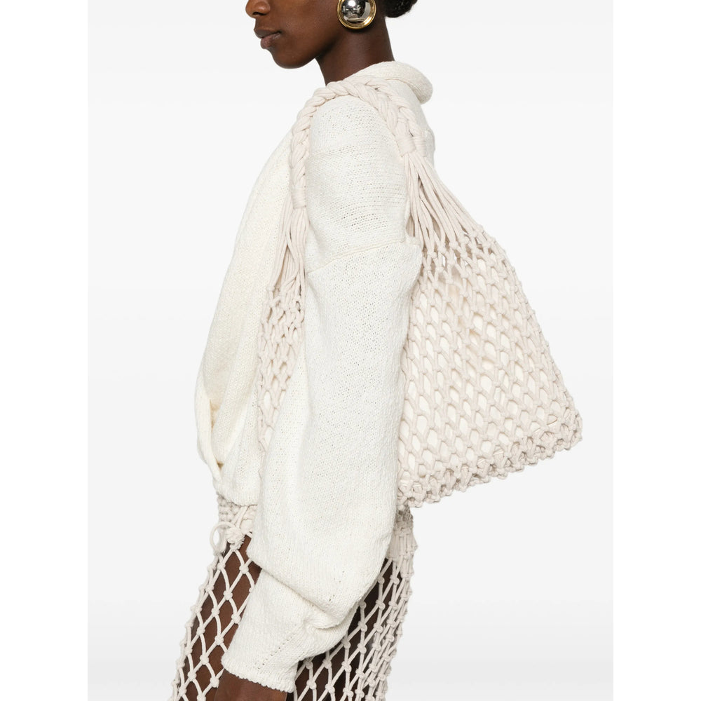 The Frankie Shop Naia Tote Bag — Beige, view 4