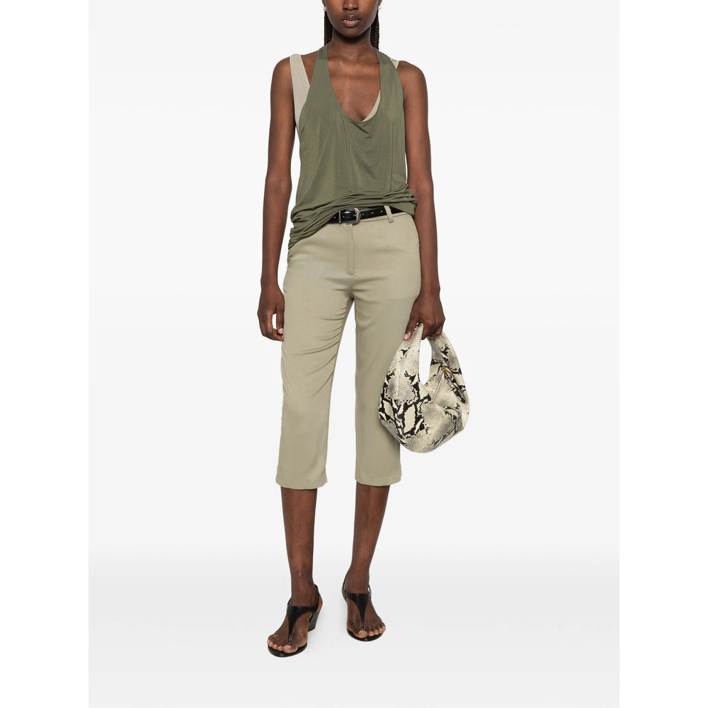 The Frankie Shop Lior Trousers — Green, view 2