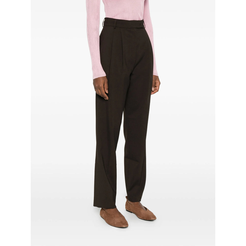 The Frankie Shop Suit Trousers — Brown, view 2