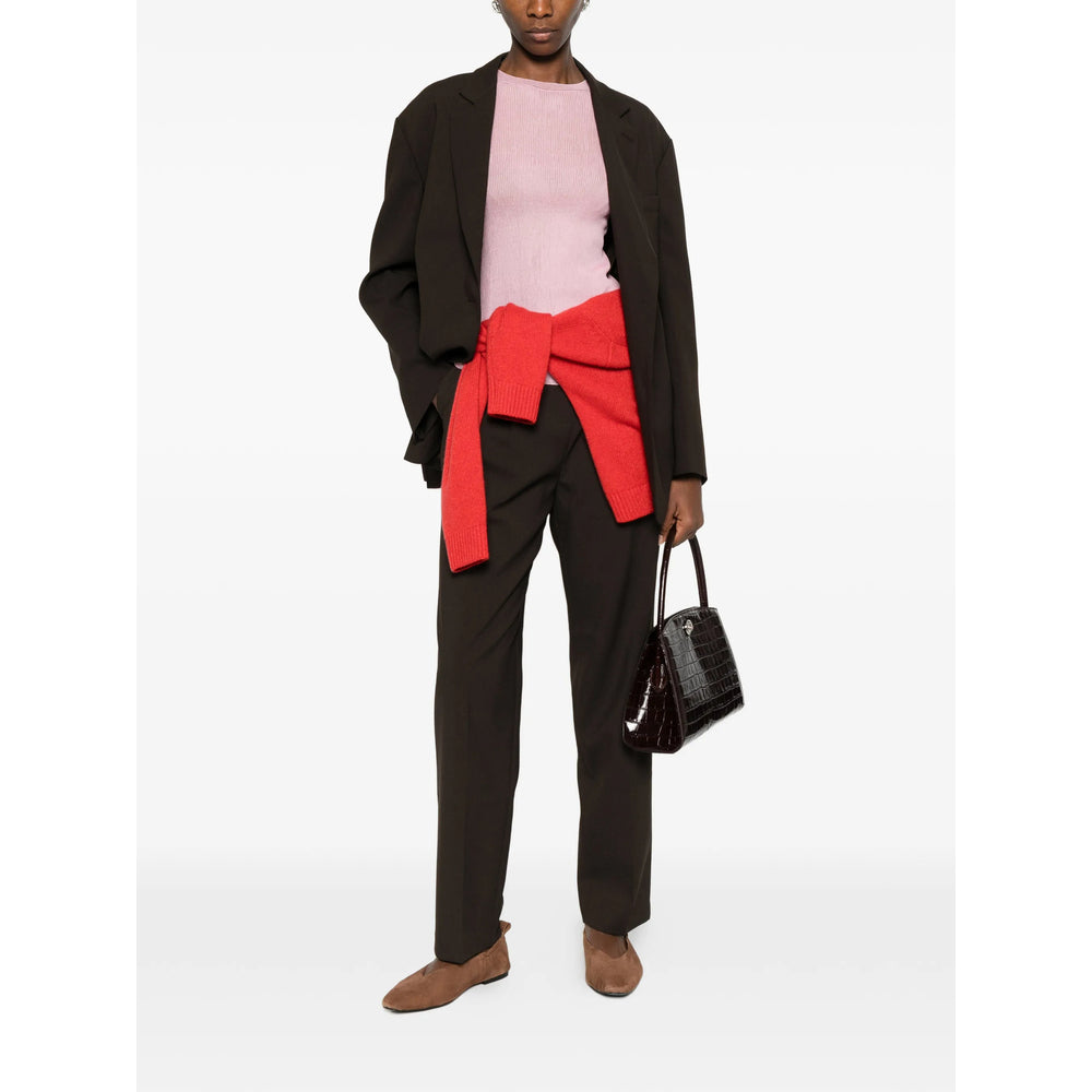 The Frankie Shop Suit Trousers — Brown, view 3