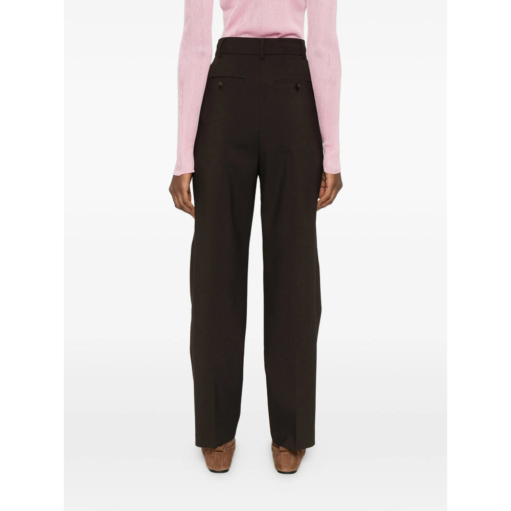The Frankie Shop Suit Trousers — Brown, view 4