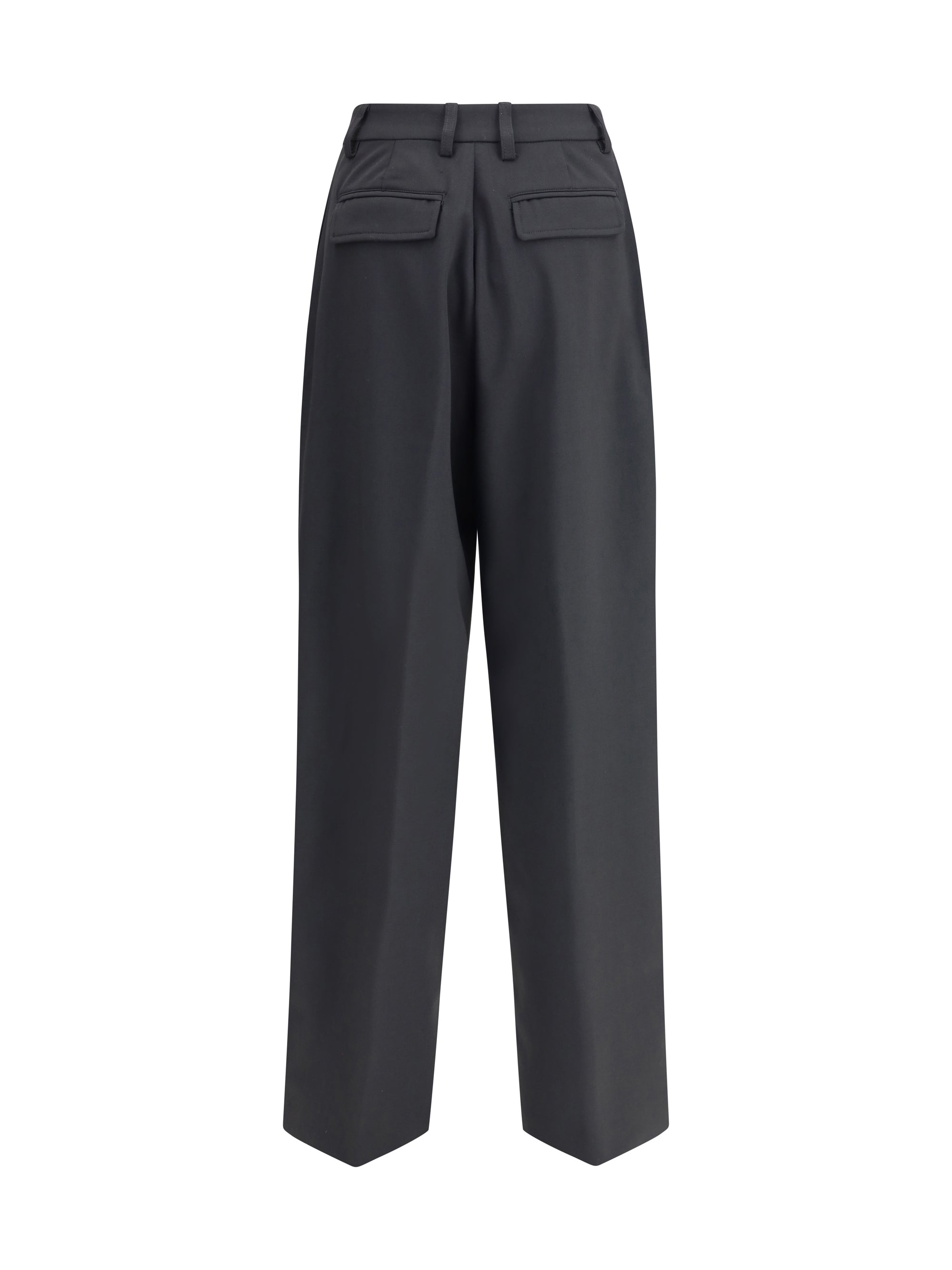 The Latest Pleated Wool-Blend Trousers — Black, view 2