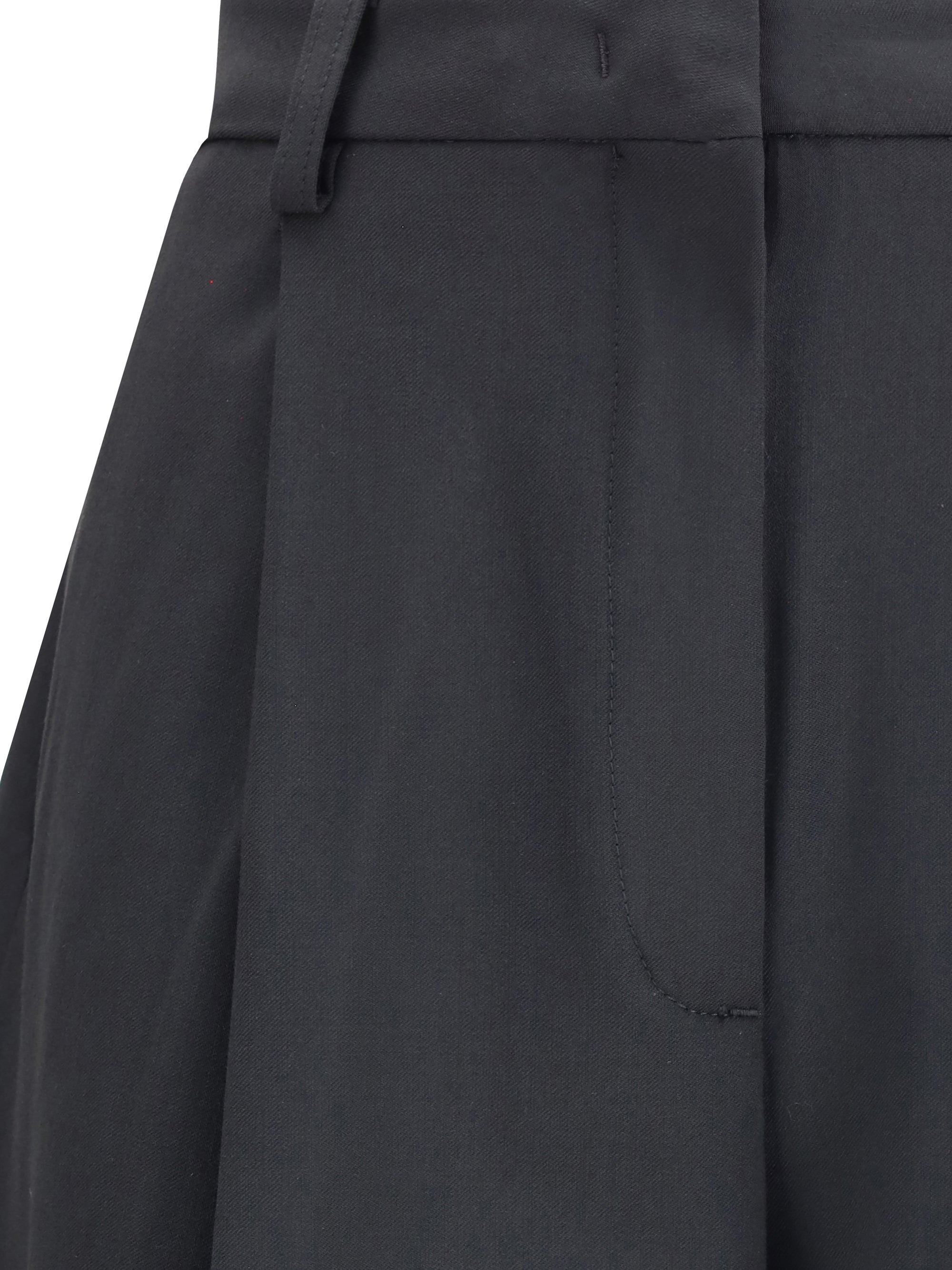 The Latest Pleated Wool-Blend Trousers — Black, view 3