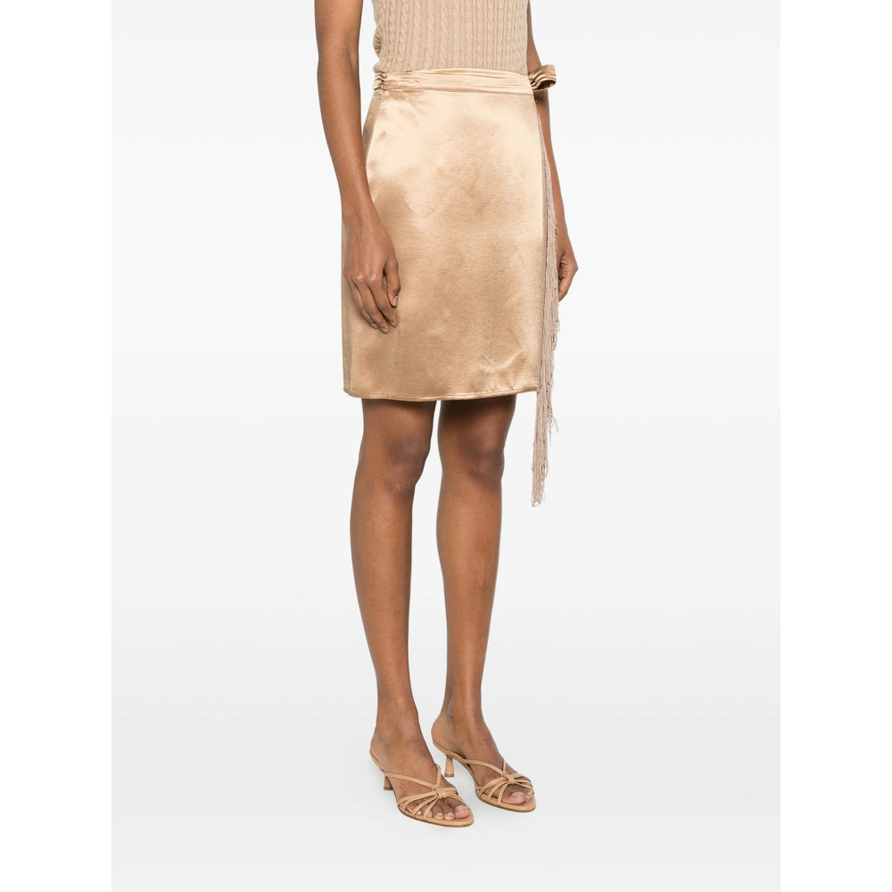 The Nina Studio Maya Pareo Skirt — Beige, view 5