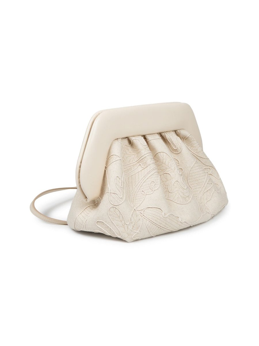 Themoirè Clutch — White, view 2