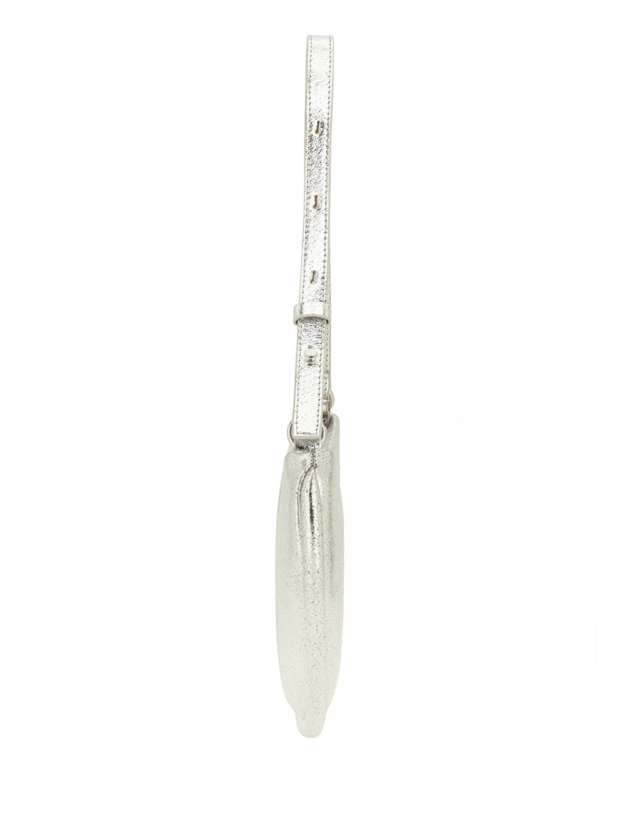 Themoirè Shoulder Bag — Silver, view 3