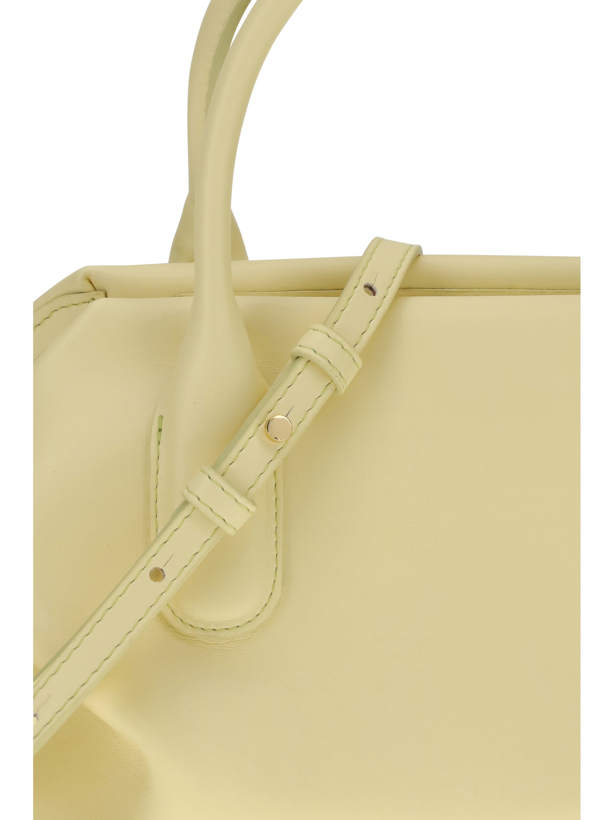 Themoirè Top Handle Bag — Yellow, view 4