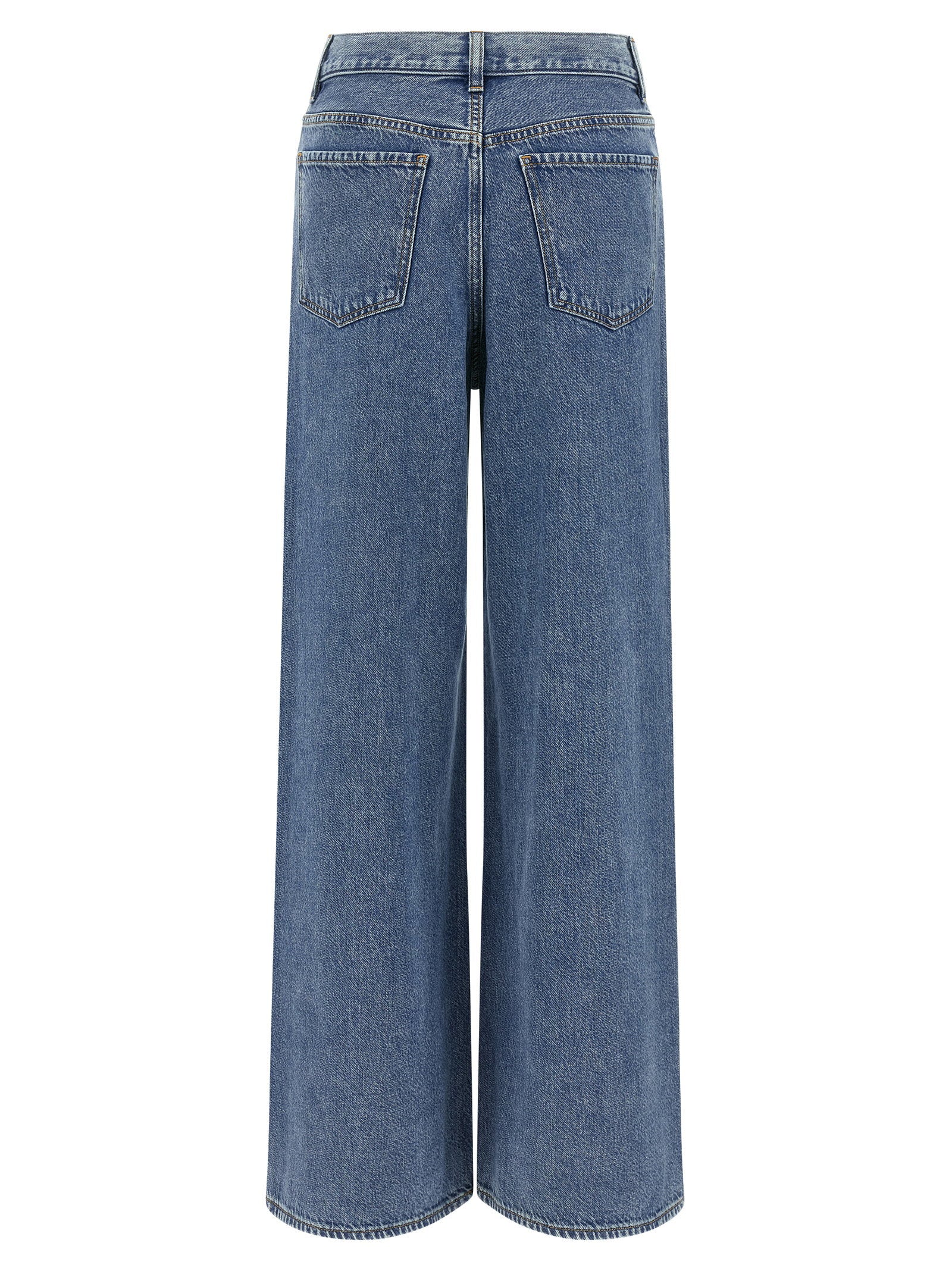 Theory High-Waisted Wide-Leg Jeans — Blue, view 2