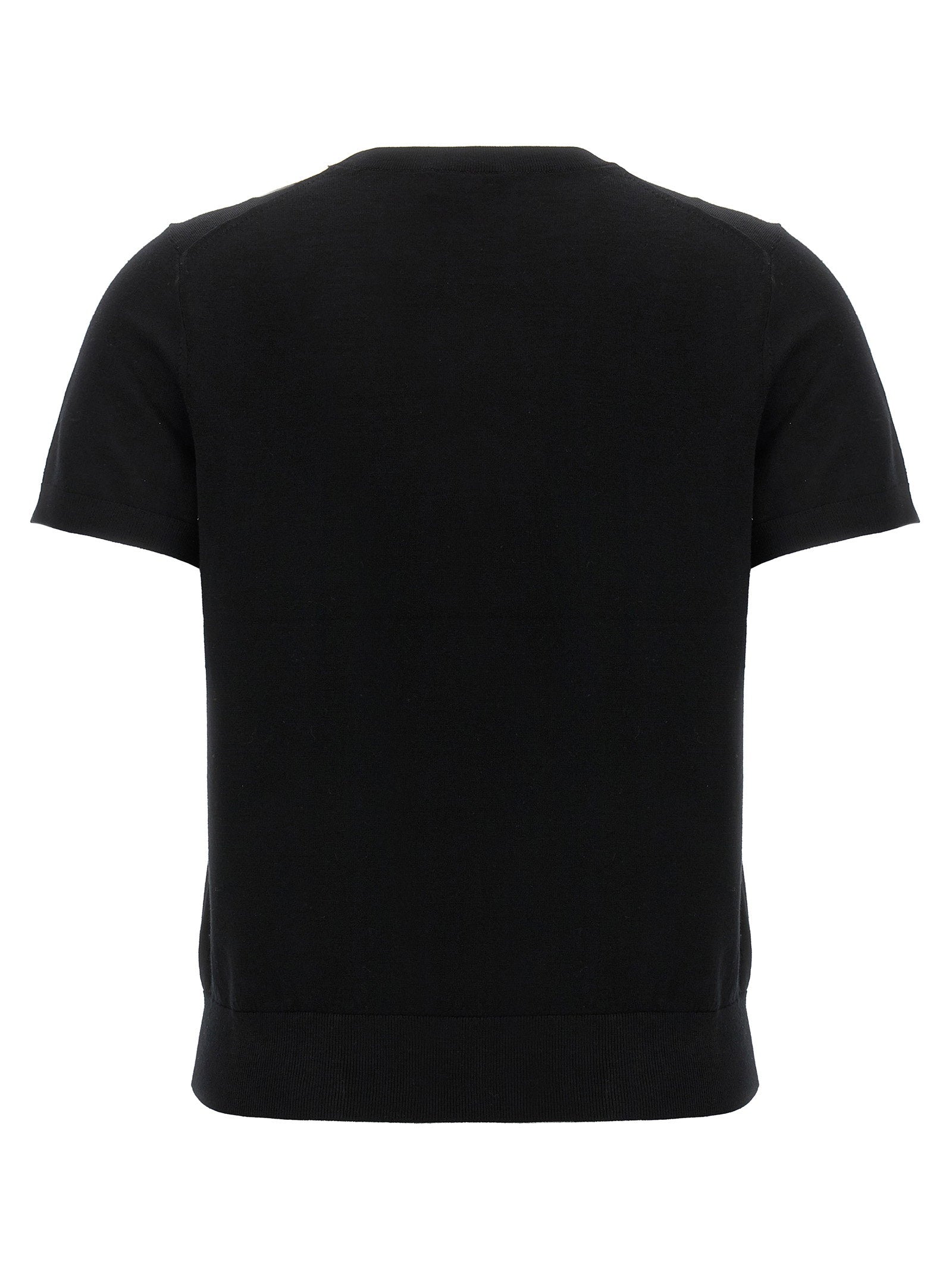 Theory Merino Wool Crewneck Sweater — Black, view 2