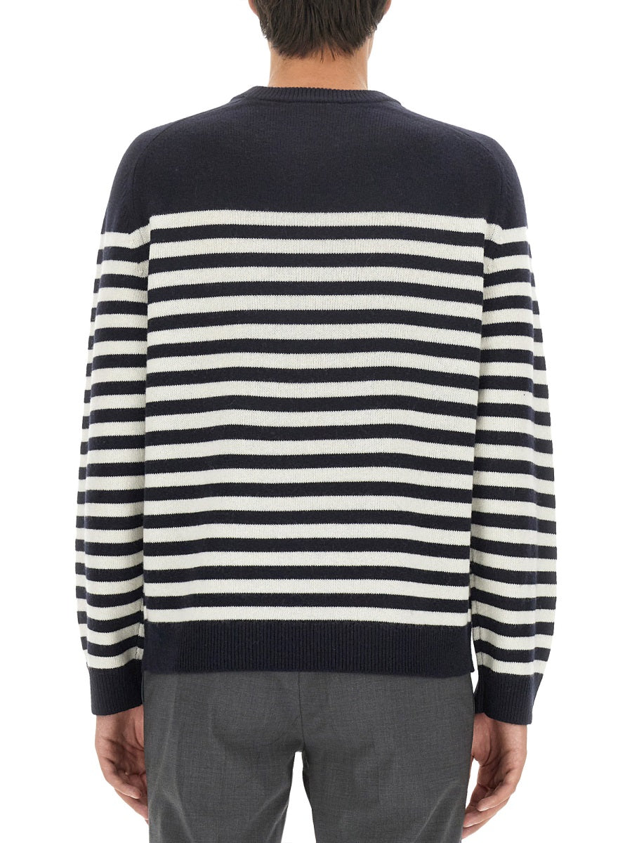 Theory Multicolor Striped Wool-Cashmere Sweater — Multicolor by Theory