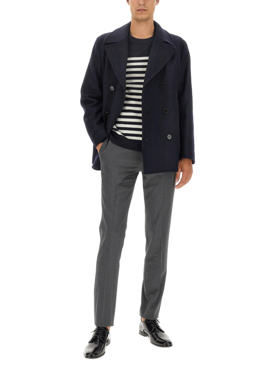 Theory Multicolor Striped Wool-Cashmere Sweater — Multicolor, view 3