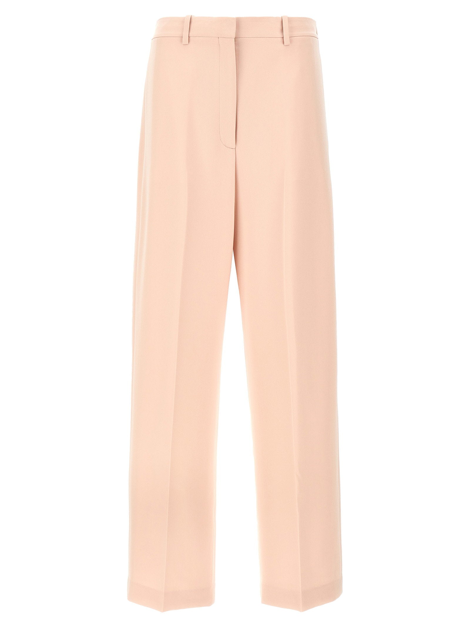 Theory High-Waist Straight-Leg Trousers — Beige by Theory