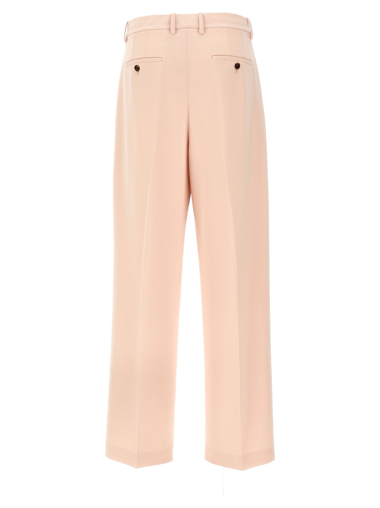 Theory High-Waist Straight-Leg Trousers — Beige, view 2