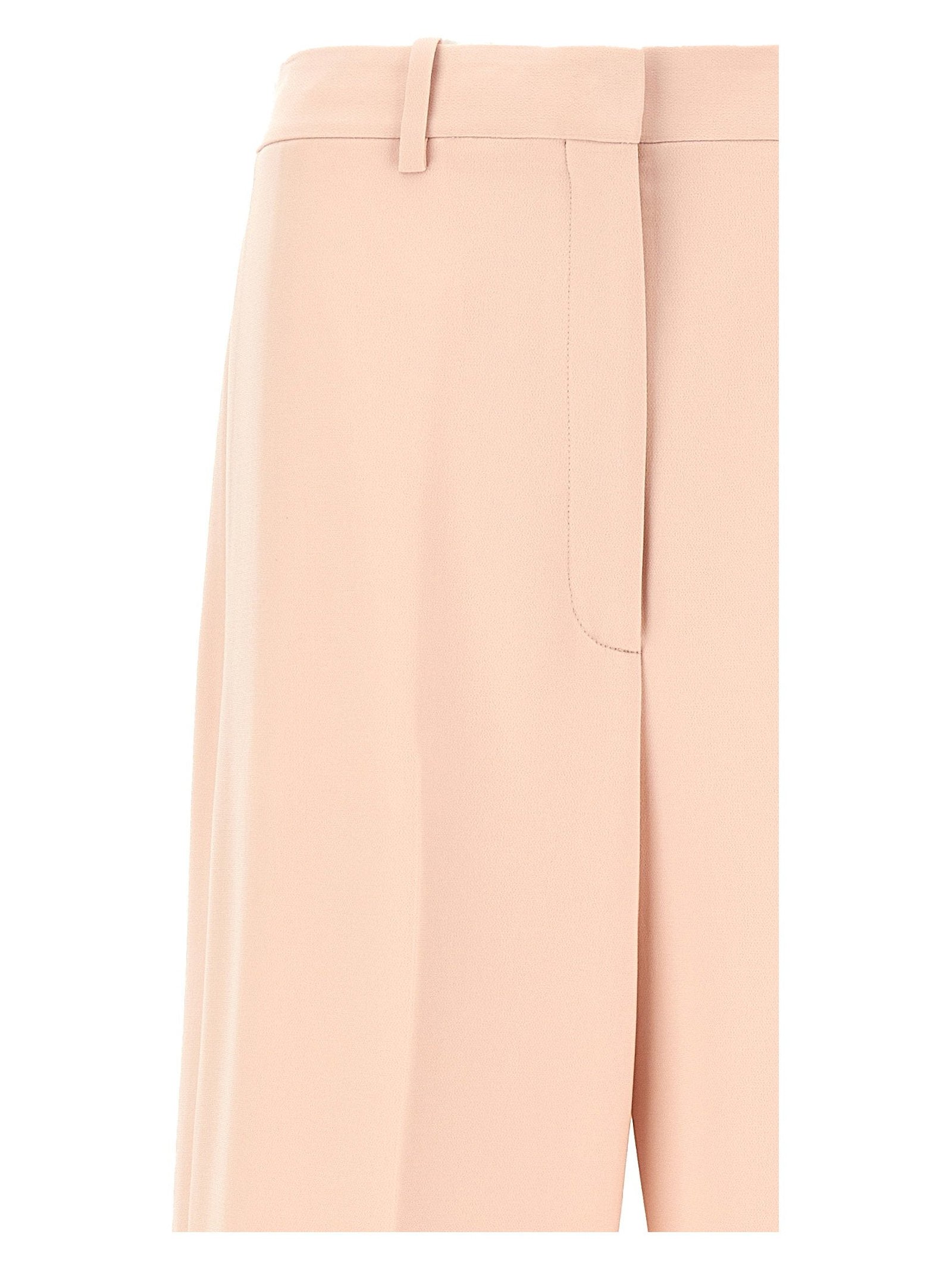 Theory High-Waist Straight-Leg Trousers — Beige, view 3