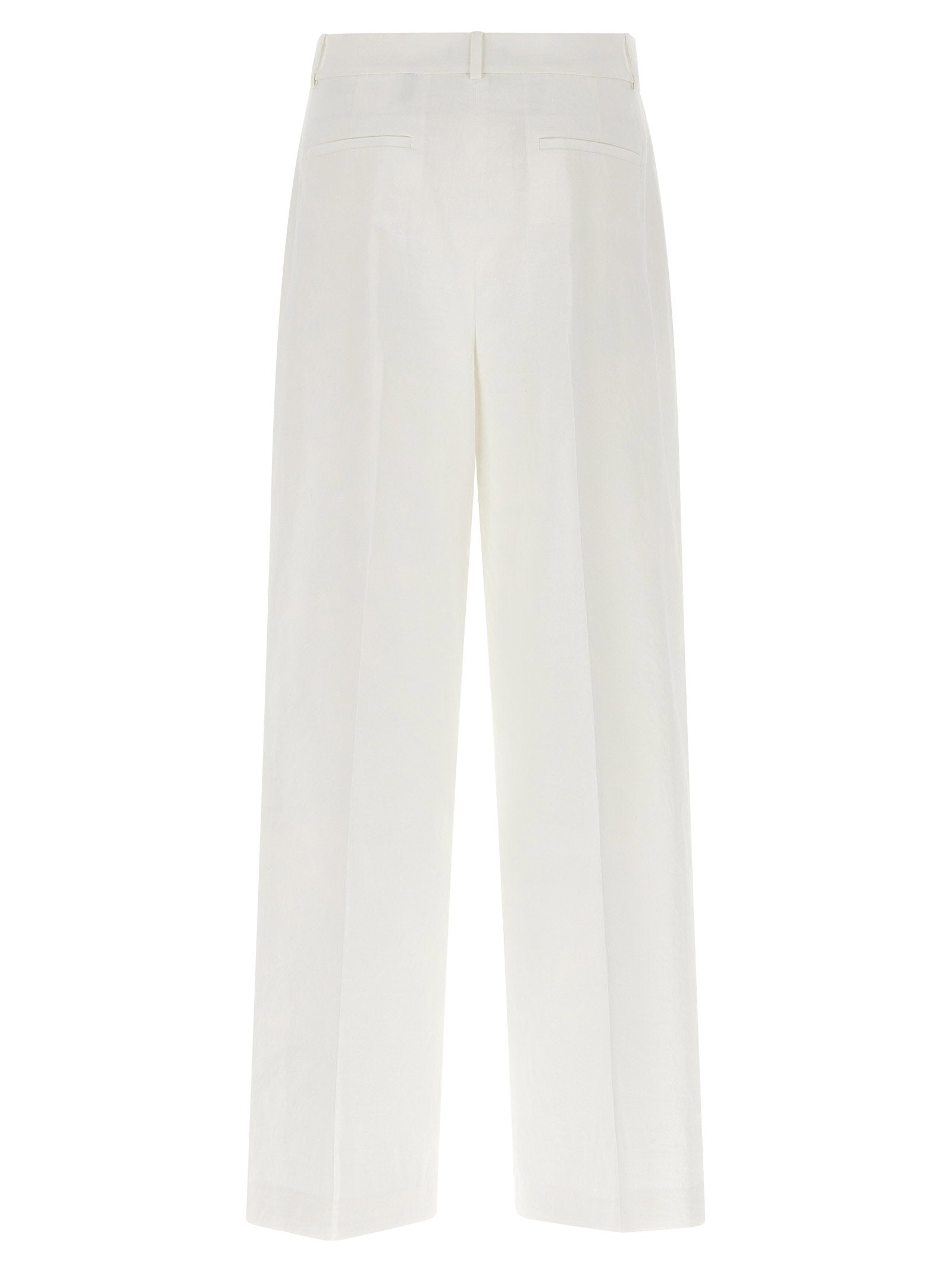 Theory HW Casual Trousers — Cream, view 2