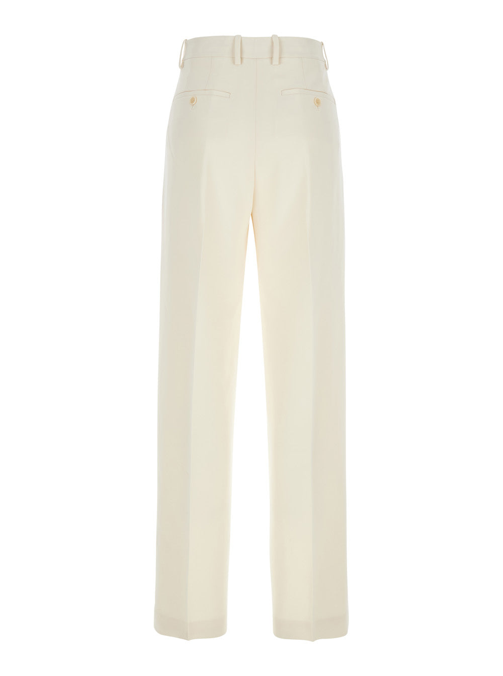 Theory High-Waist Tech Fabric Trousers — White, view 2